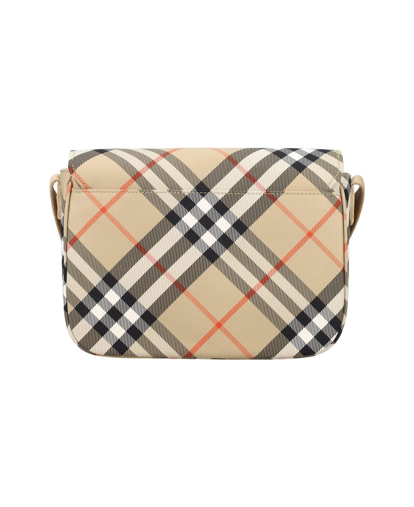 Burberry Vintage Check Foldover-top Messenger Bag - Beige