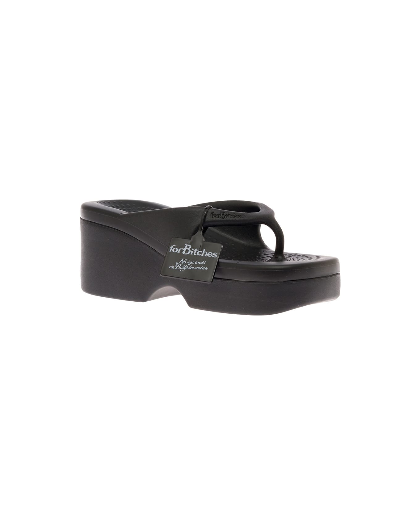 Forbitches Black Peewee Flip-flop Sandals In Eva For Bitches Women - Black