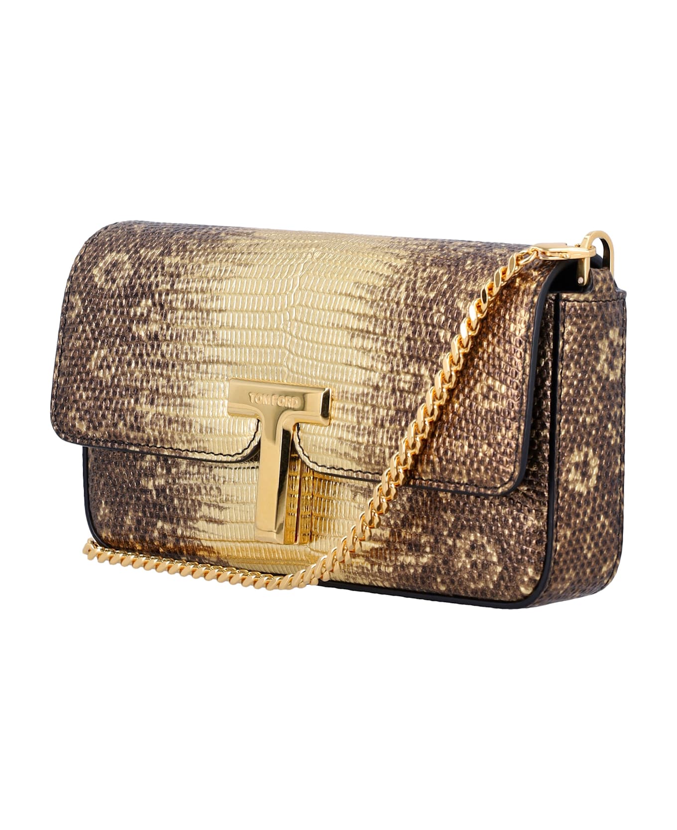 Tom Ford Wallis Mini Bag Tejus Print - ANTIQUE GOLD