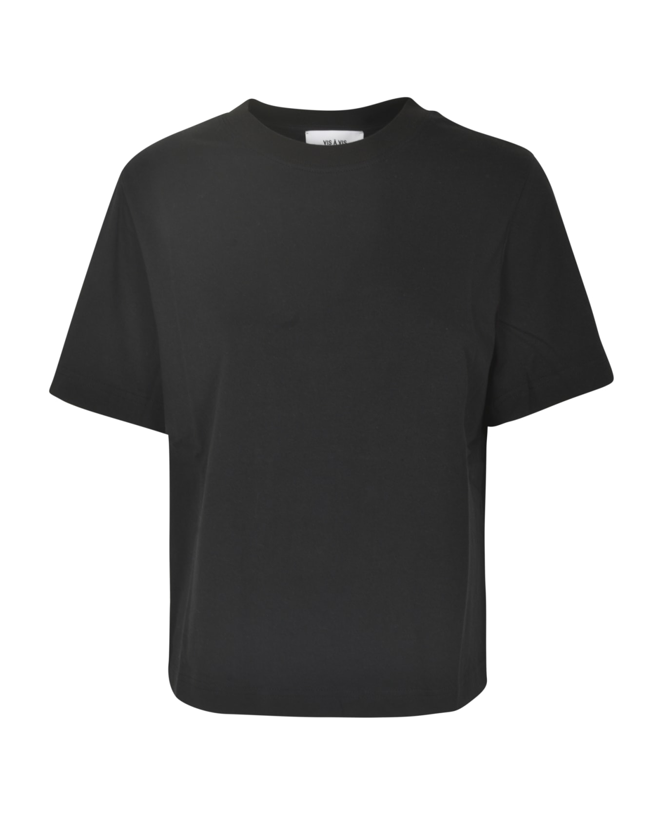 VIS A VIS Round Neck T-shirt - Black Tシャツ