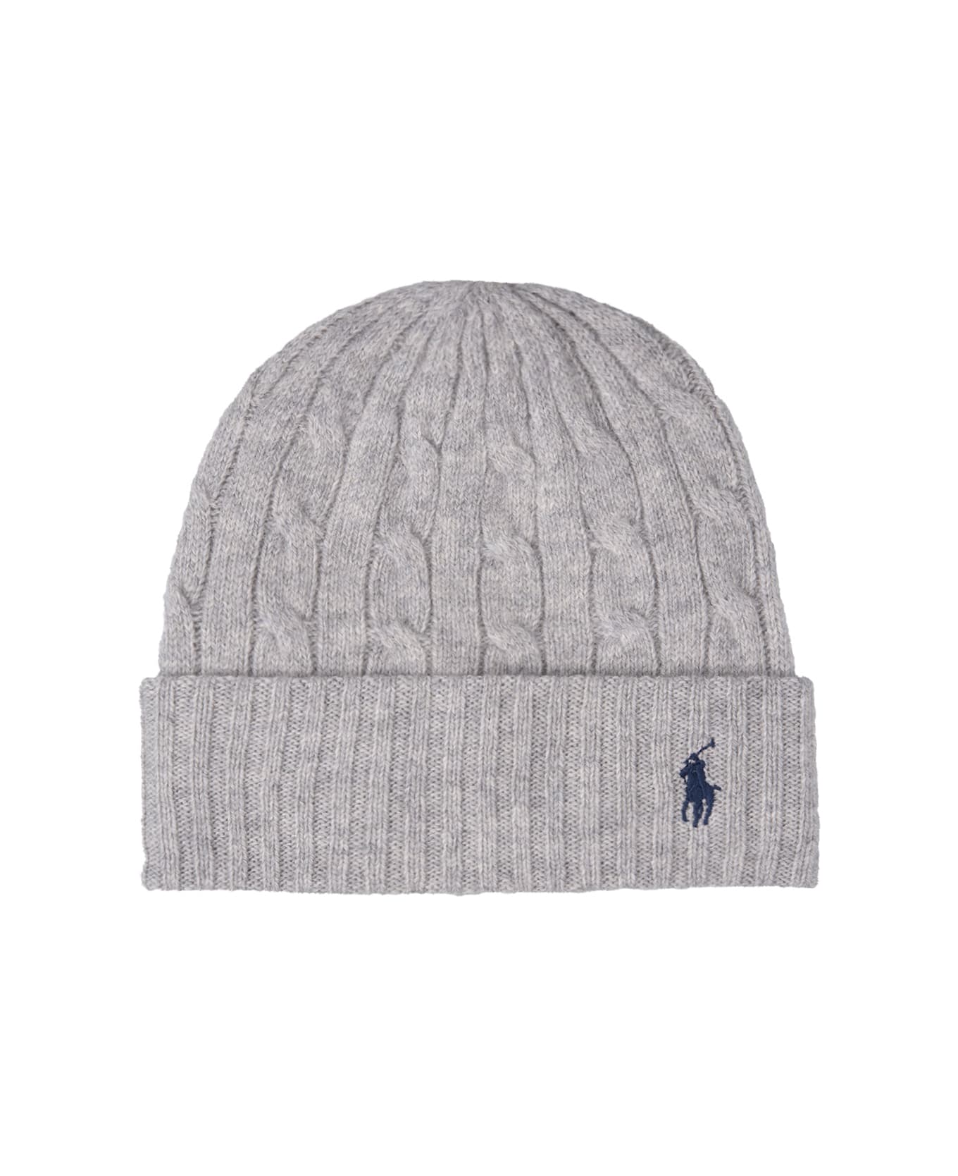 Ralph Lauren Grey Cable-knit Wool-cashmere Beanie - Grey