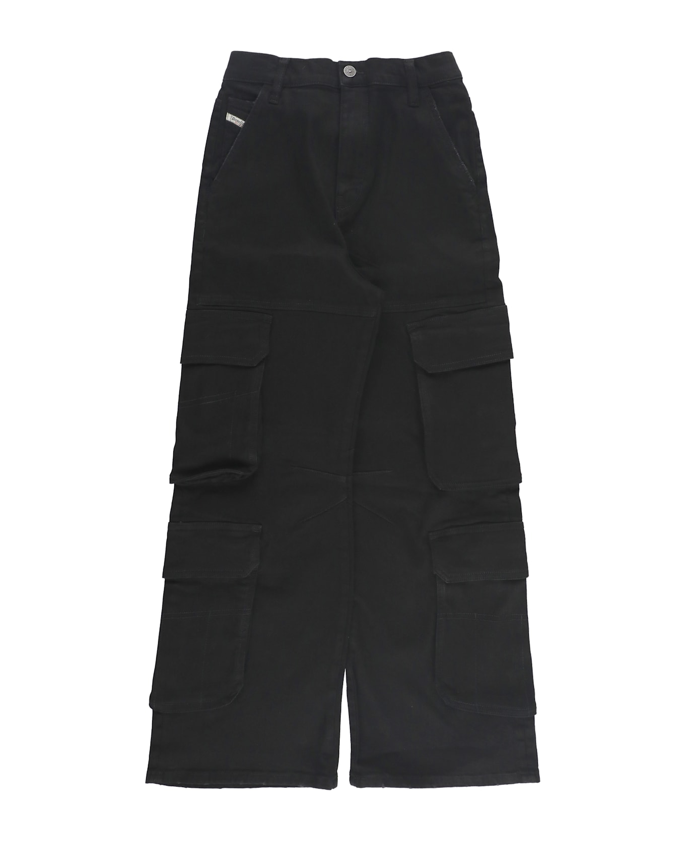Diesel Argjx Cotton Pants - Black