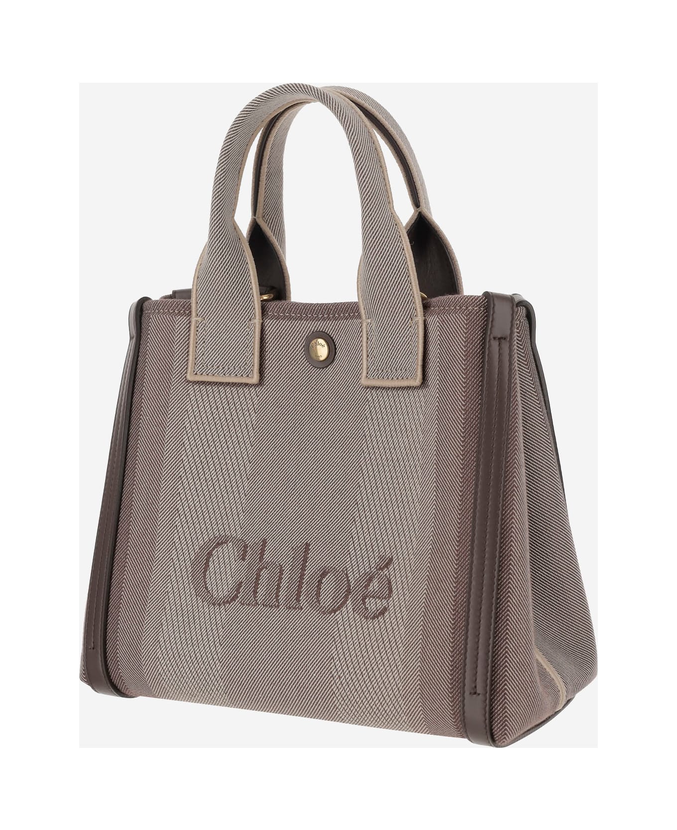 Chloé Carry Small Canvas Tote Bag - Kohl brown