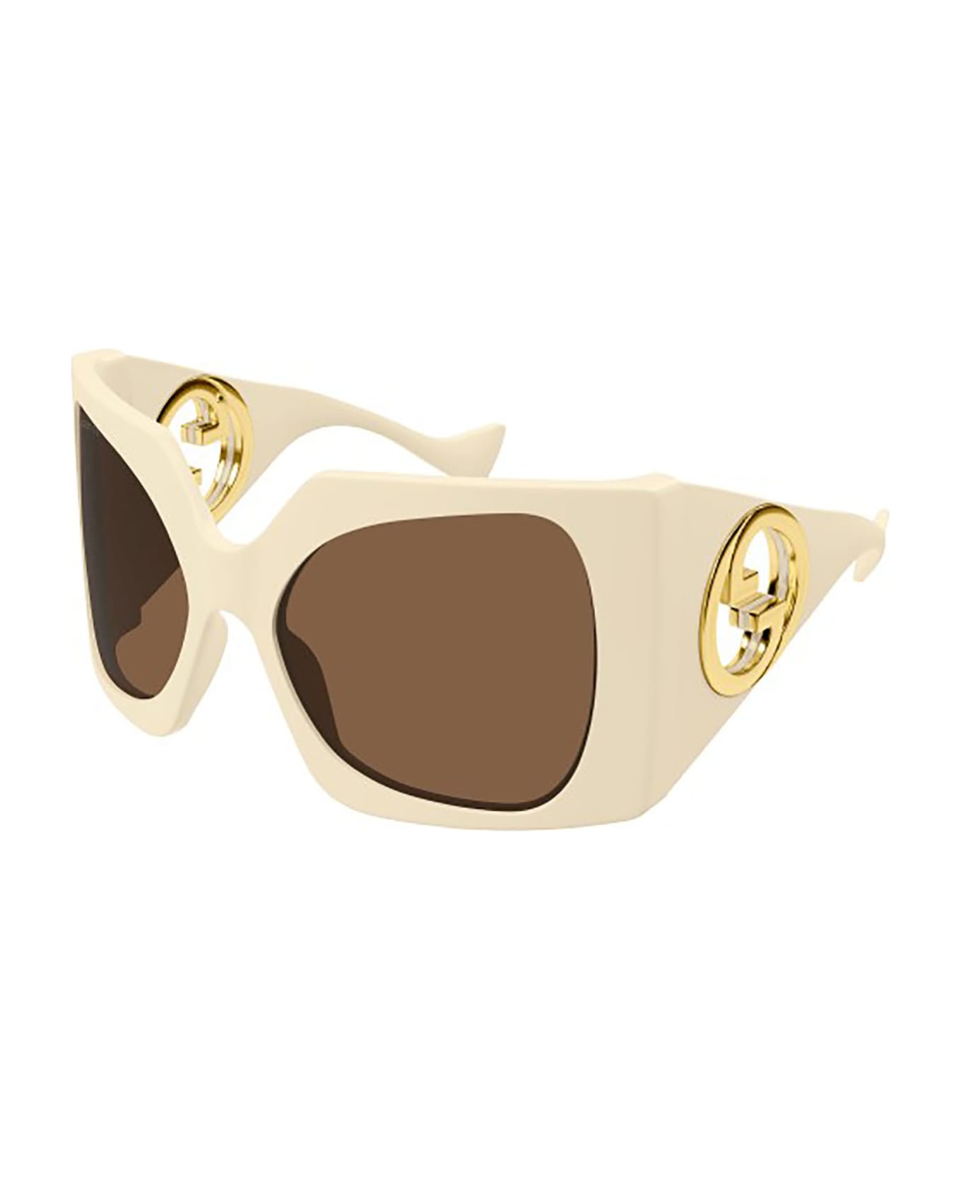Gucci Eyewear GG1255S Sunglasses - Ivory White Brown サングラス