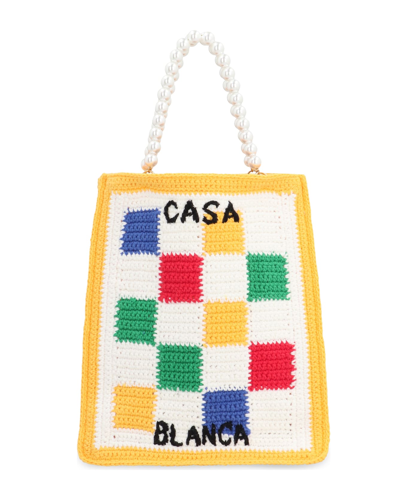 Casablanca Crochet Mini Bag - White