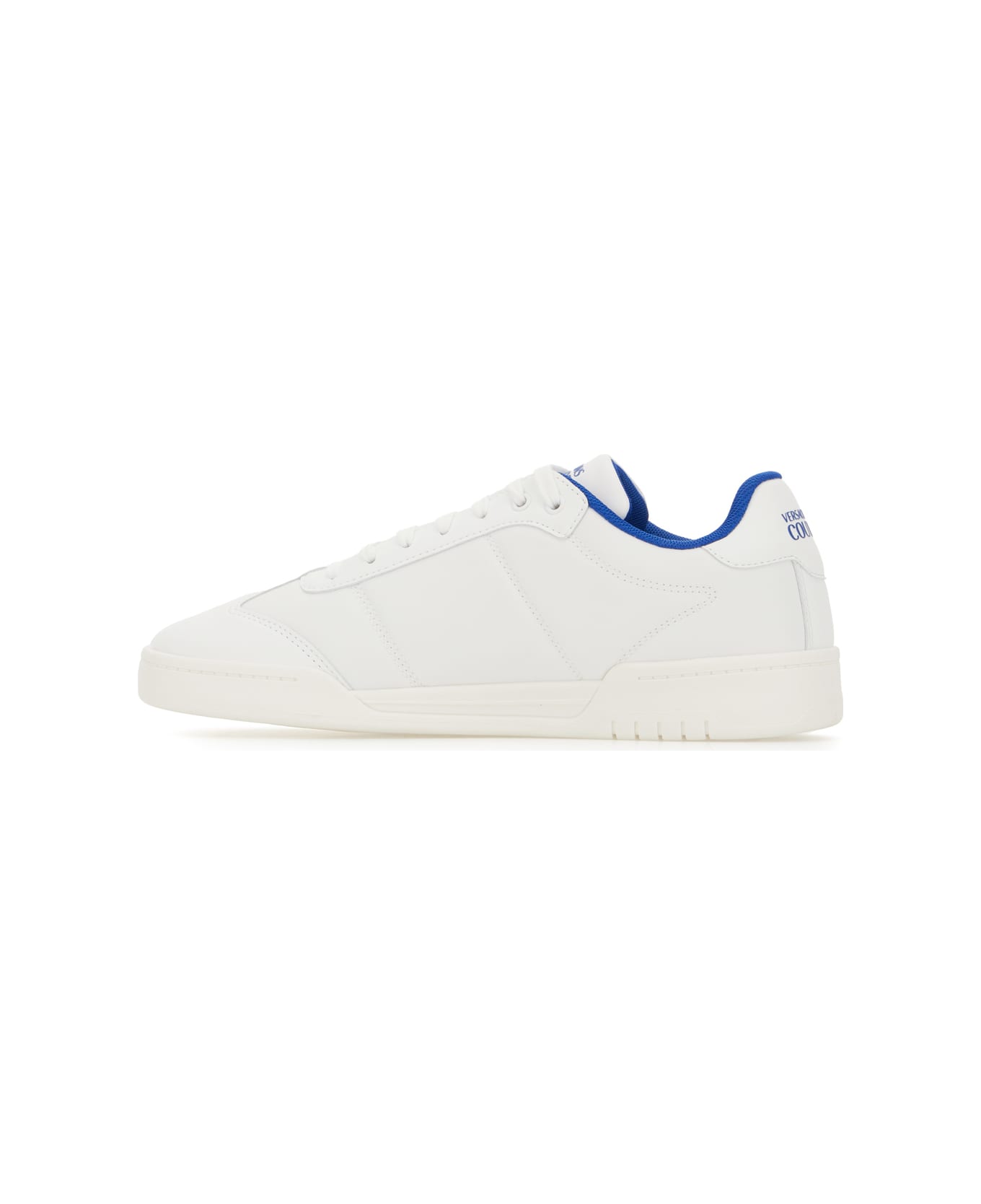 Versace Jeans Couture White Fabric Sneakers - WHITE COBALT