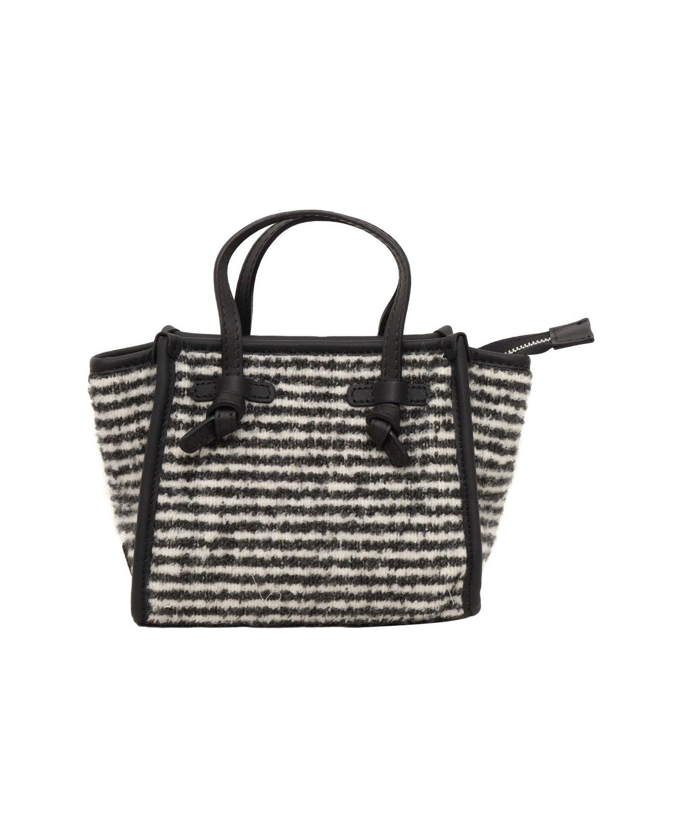Gianni Chiarini Miss Marcella Striped Tote Bag - Black