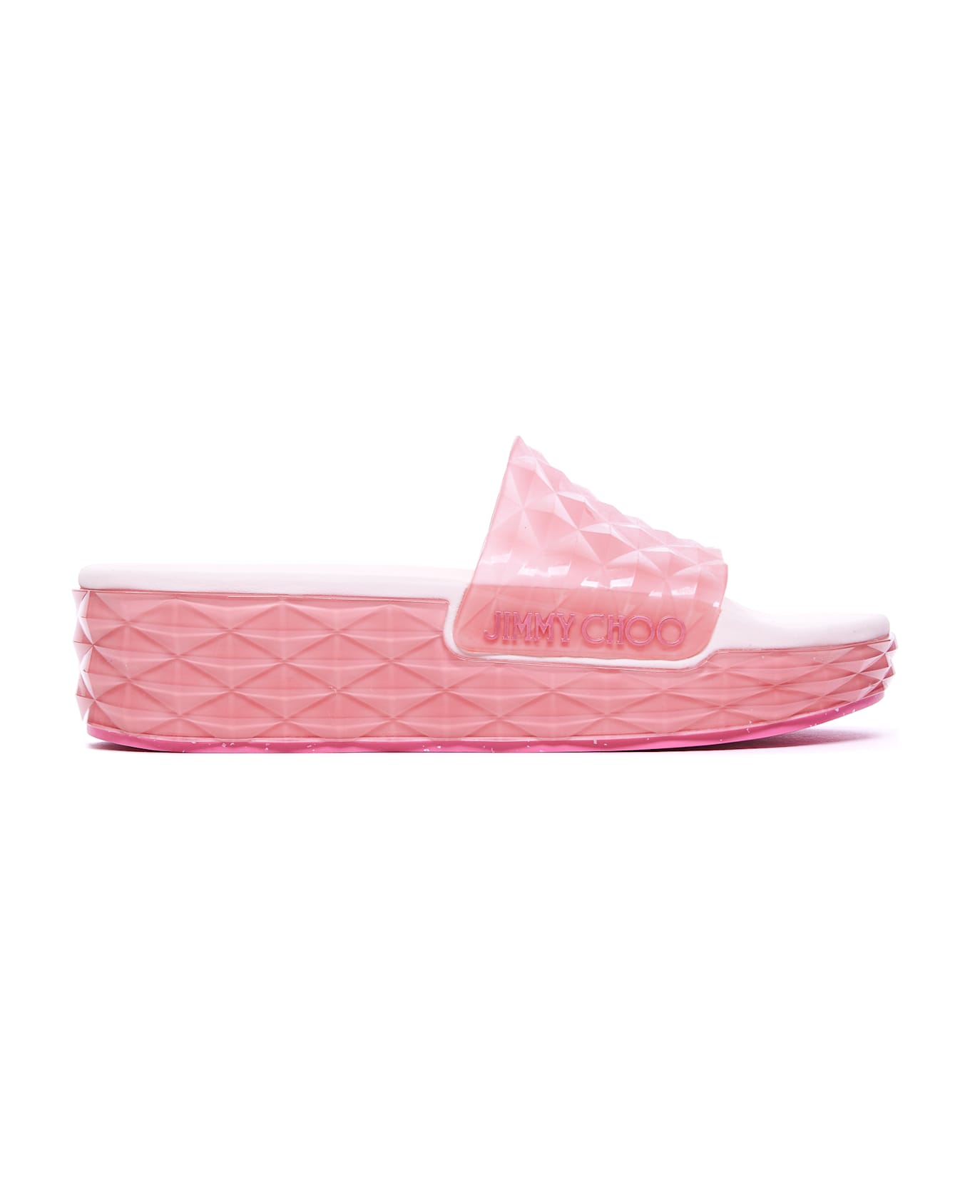Jimmy Choo Diamond Slide Sandals - Pink