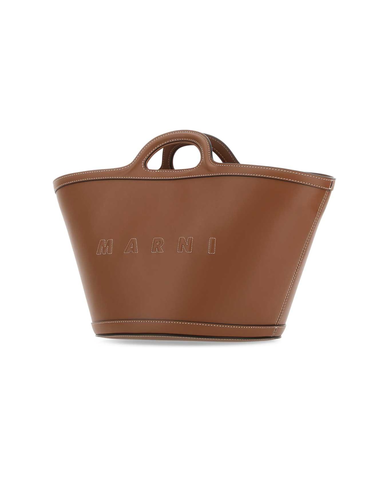 Marni Brown Leather Small Tropicalia Handbag - 00M29