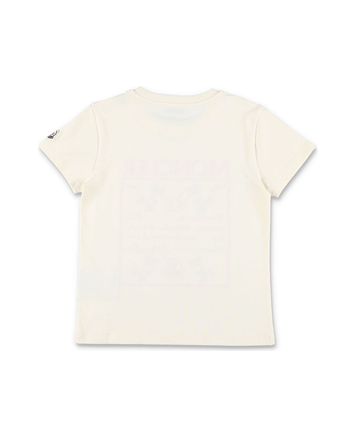 Moncler Embroidered T-shirt - Beige