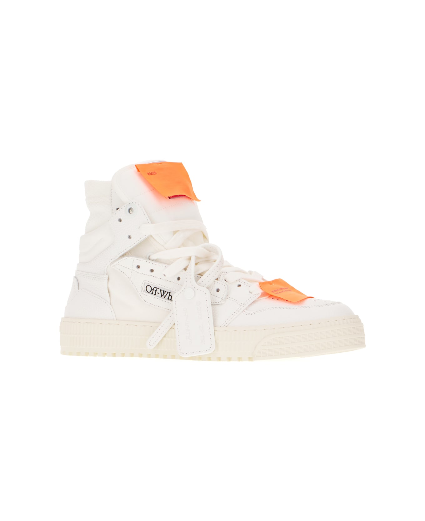 Off-White White Leather And Fabric 3.0 Off Court Sneakers - WHITE