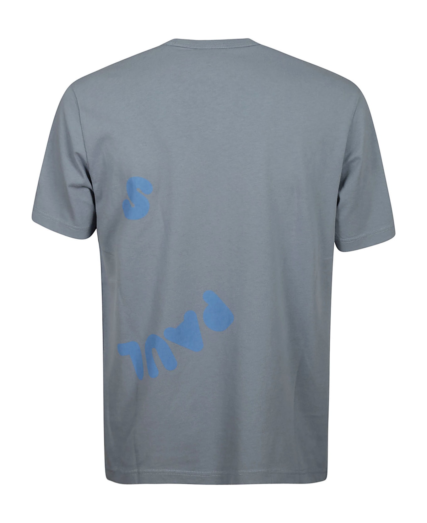 Paul Smith Ss Tshirts Ps Happy Print - A Greyish Blue