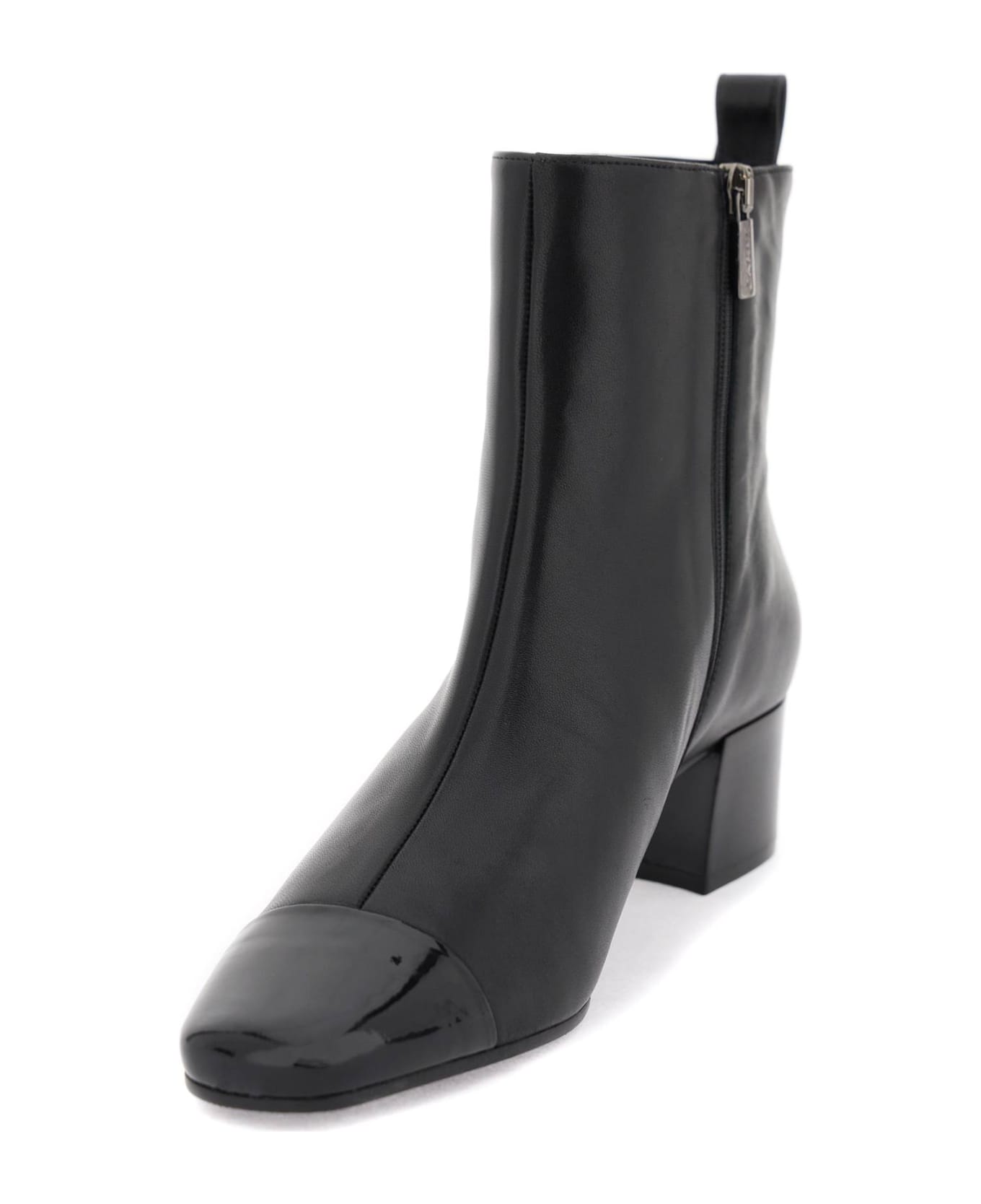 Carel Leather Ankle Boots - BLACK (Black)