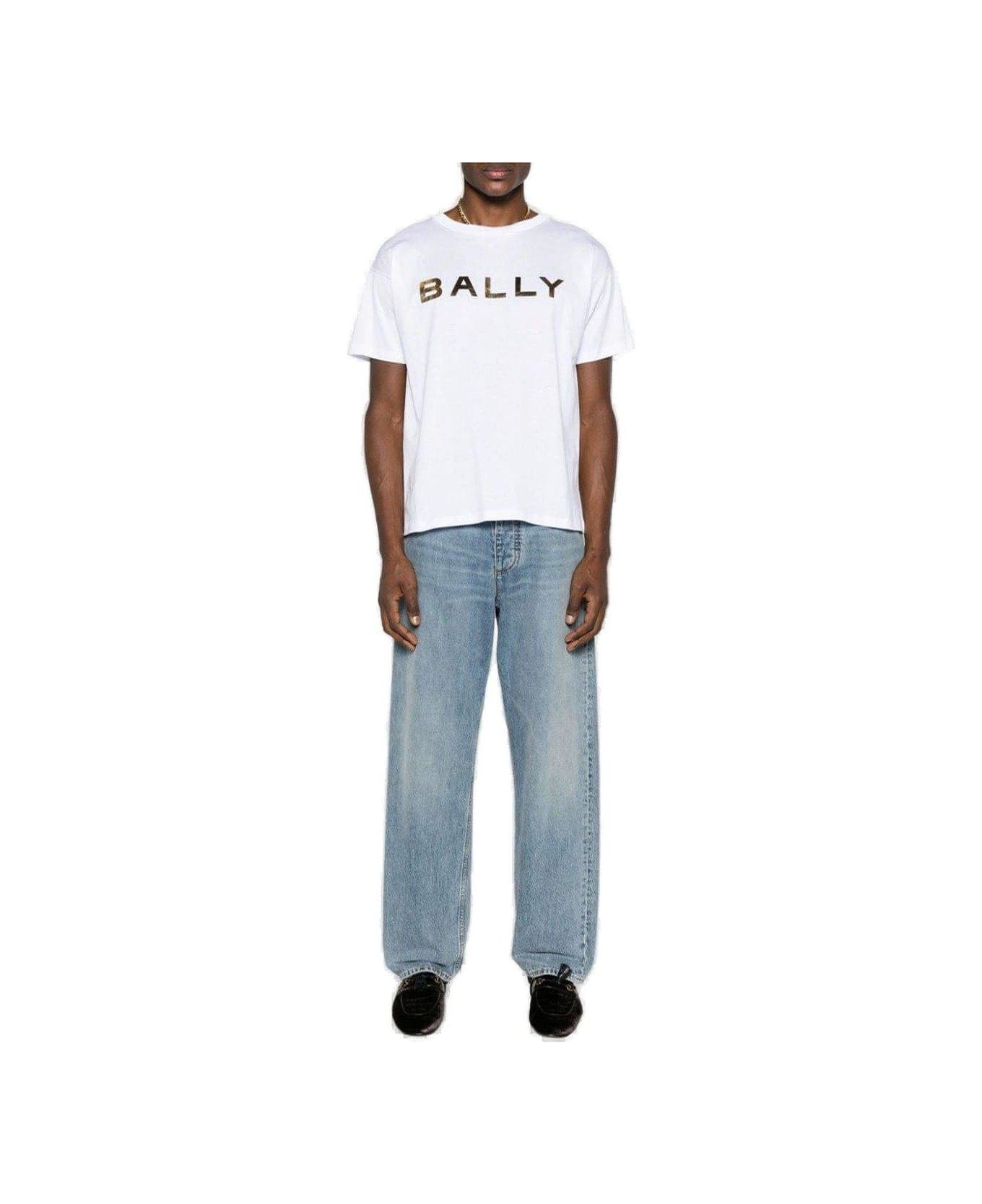 Bally Logo Printed Crewneck T-shirt - White
