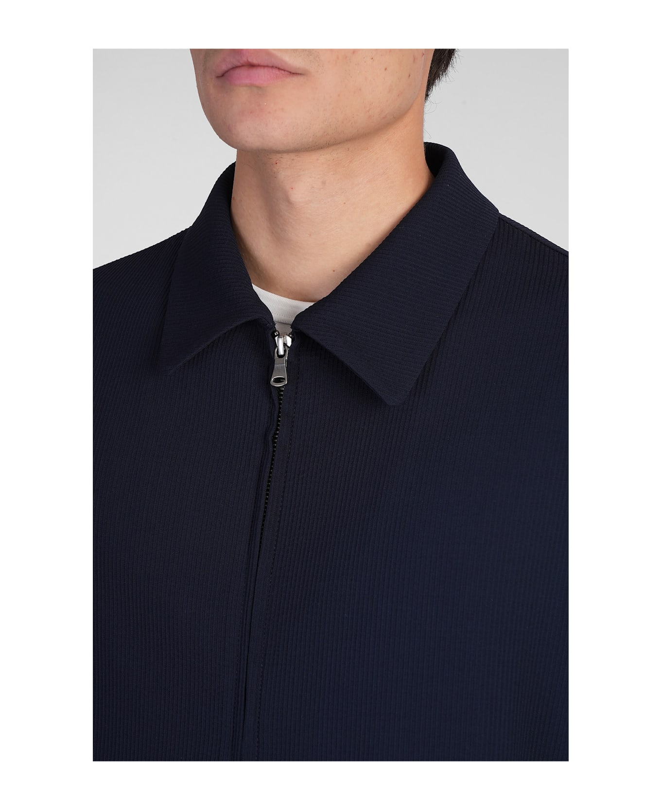 Barena Marafon Casual Jacket In Blue Wool - blue