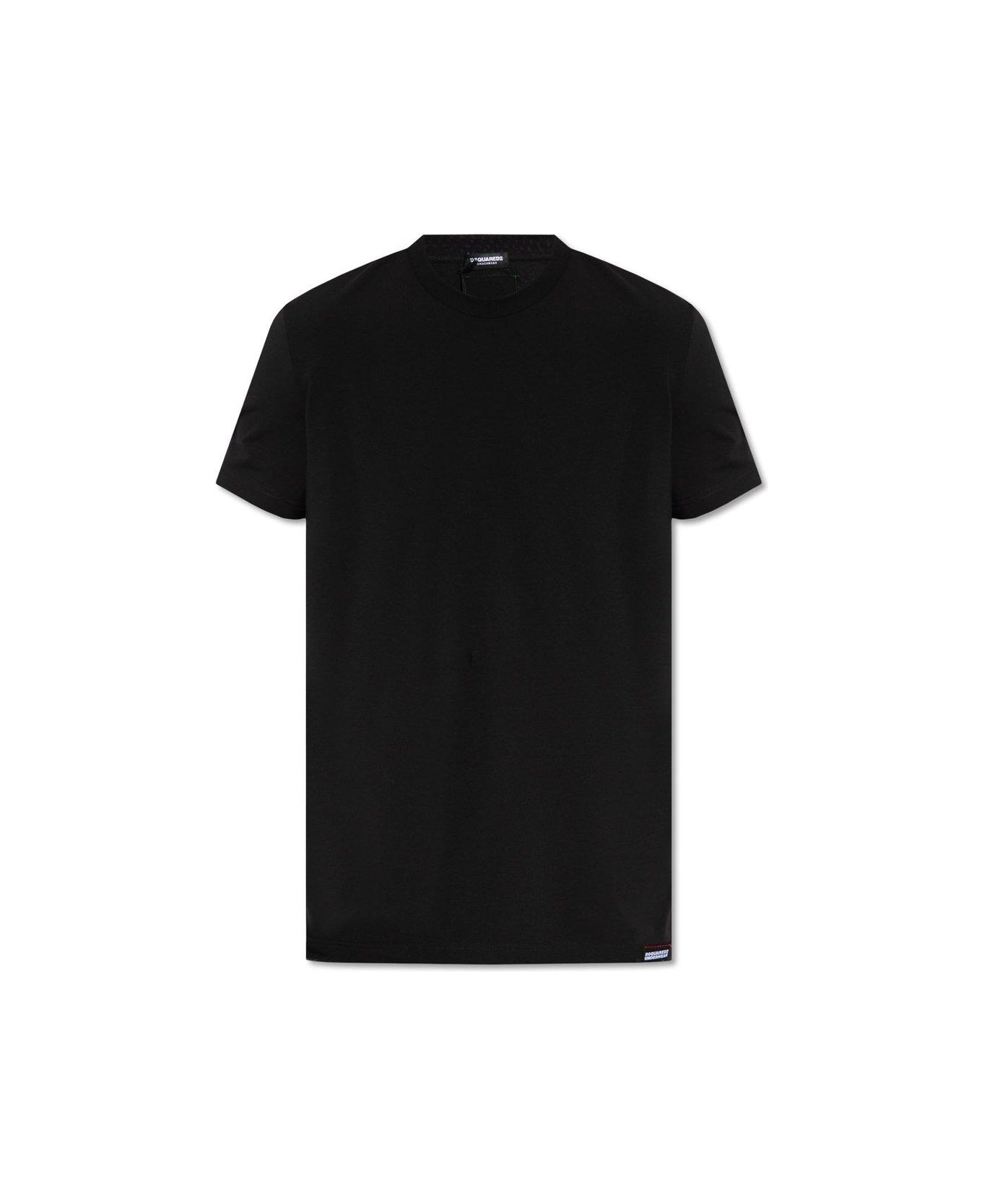 Dsquared2 Logo Patch Crewneck T-shirt - Black