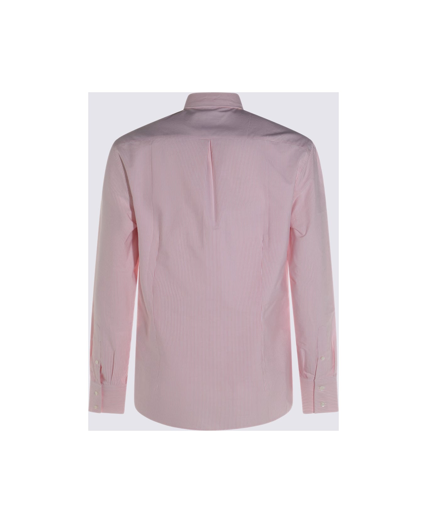 Brunello Cucinelli Pink And White Cotton Shirt