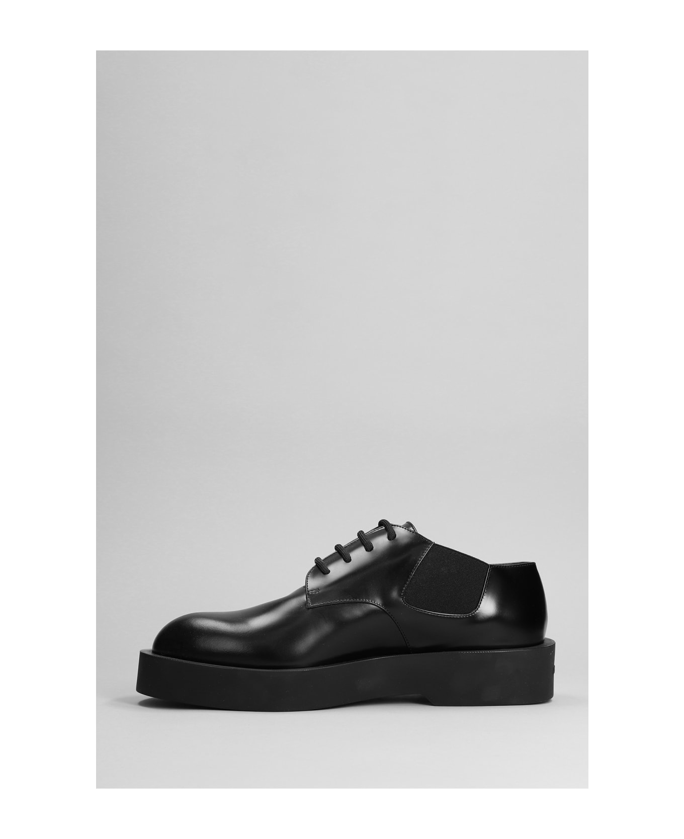 Jil Sander Lace Up Shoes In Black Leather - black レースアップシューズ
