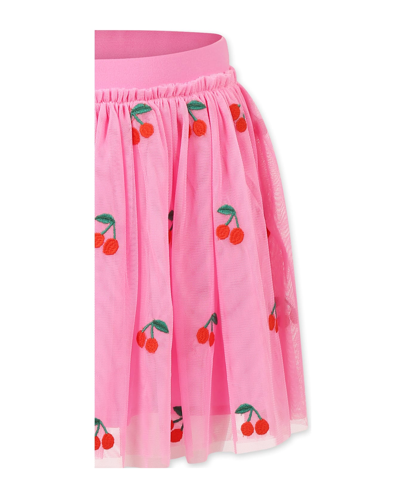 Stella McCartney Kids Pink Skirt For Girl With Cherries - Pink