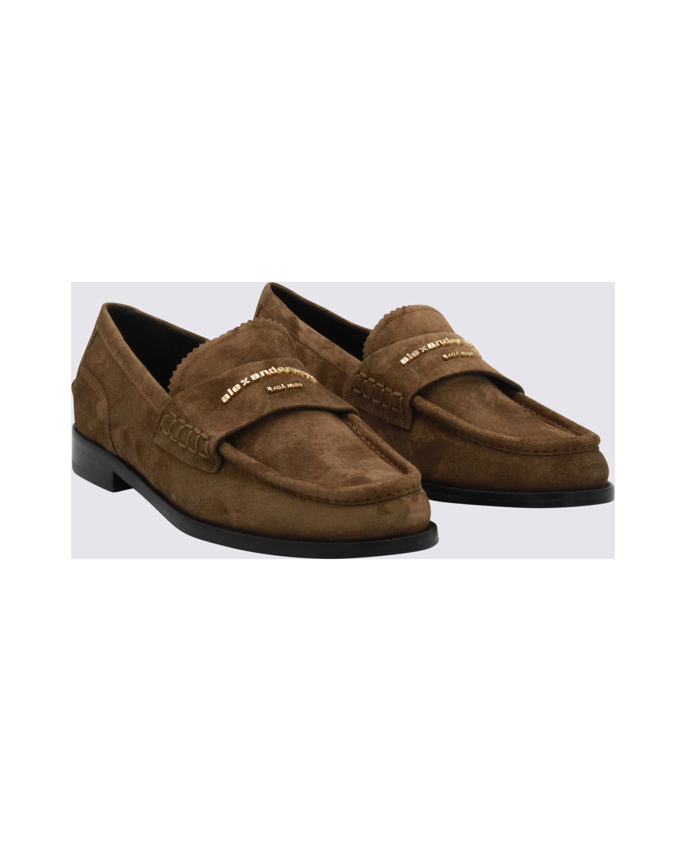 Alexander Wang Brown Leather Loafers - Brown