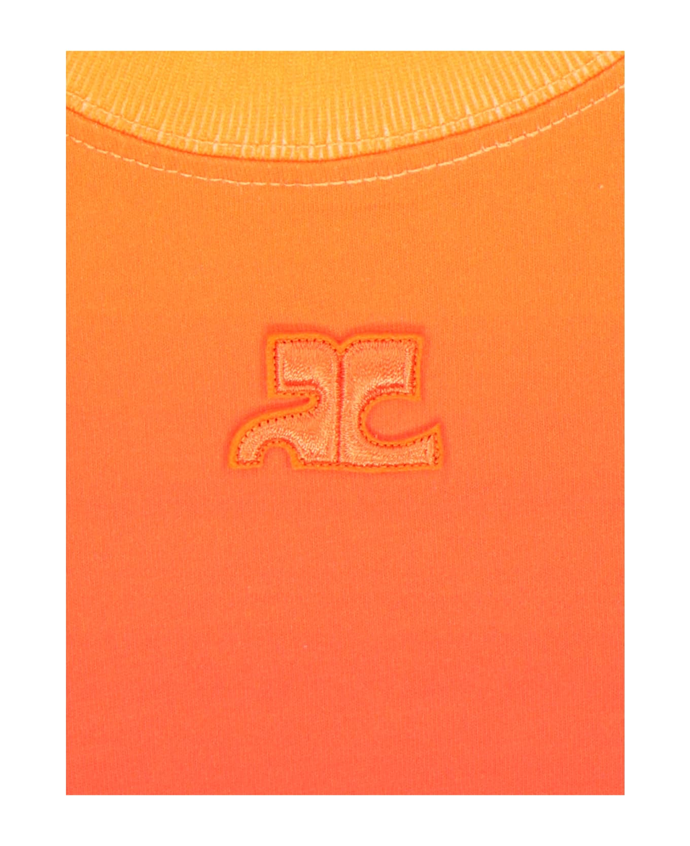 Courrèges 'gradient Sunset' T-shirt - Orange