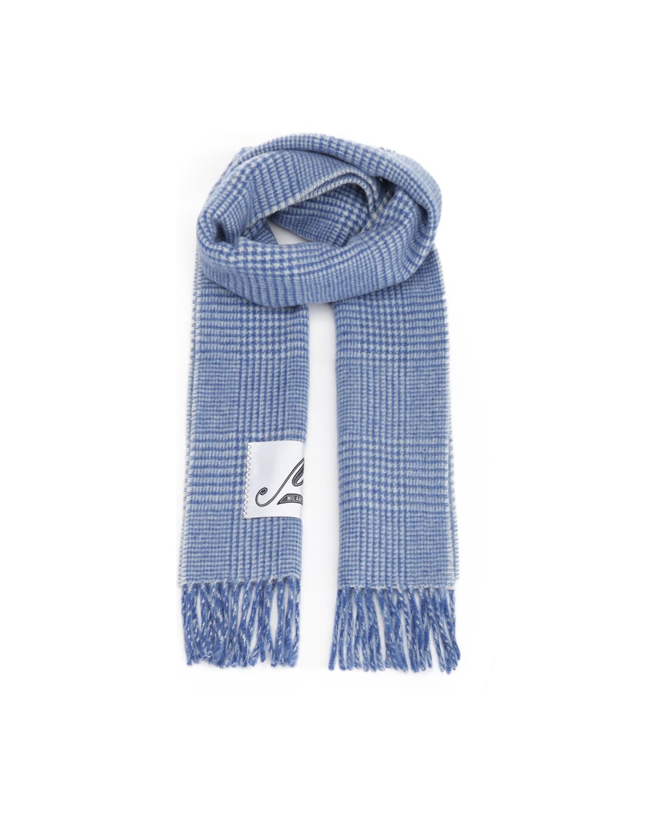 Marni Double-face Wool Scarf - Blue