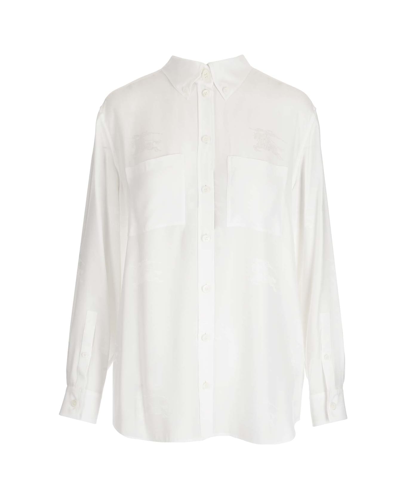 Burberry Oversied Silk Shirt - White