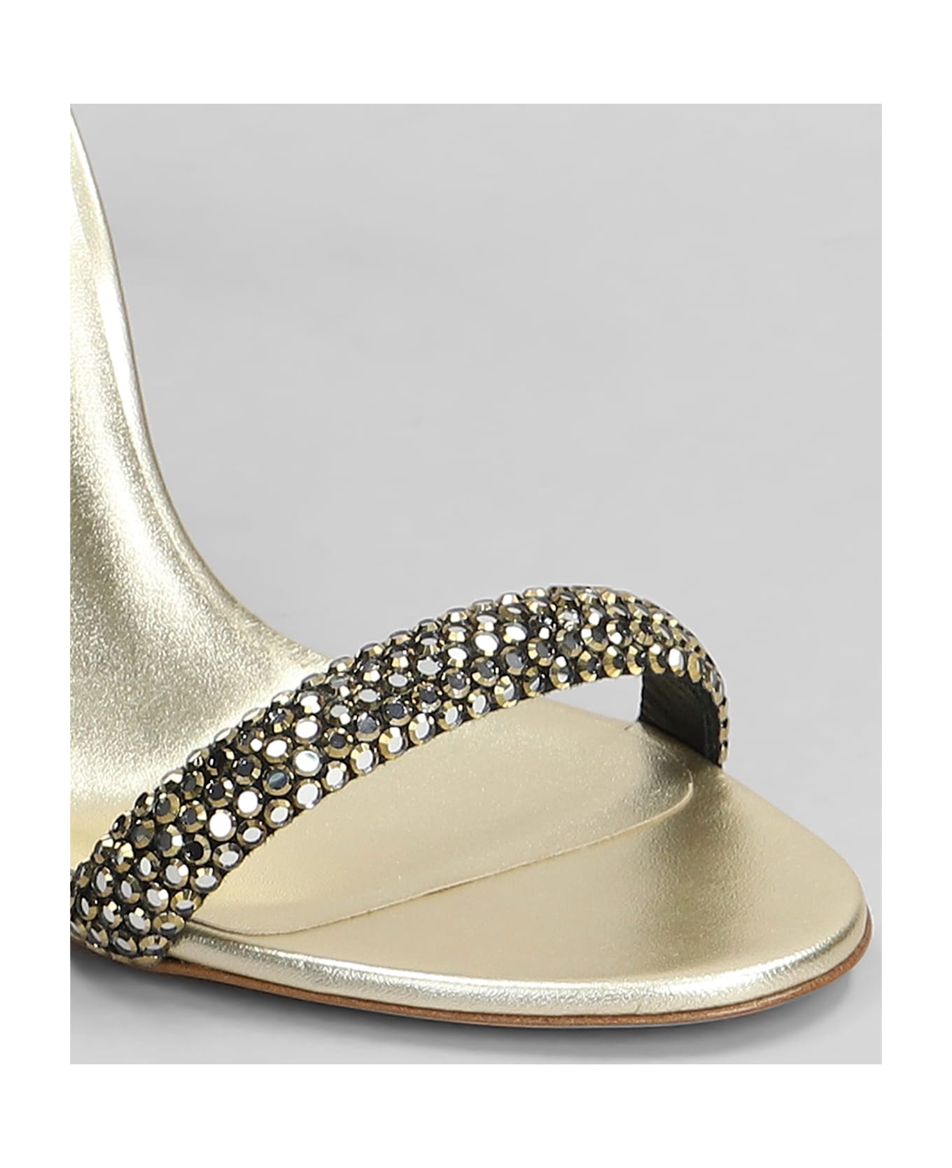 Casadei Julia Olimpo Sandals In Gold Leather - gold サンダル