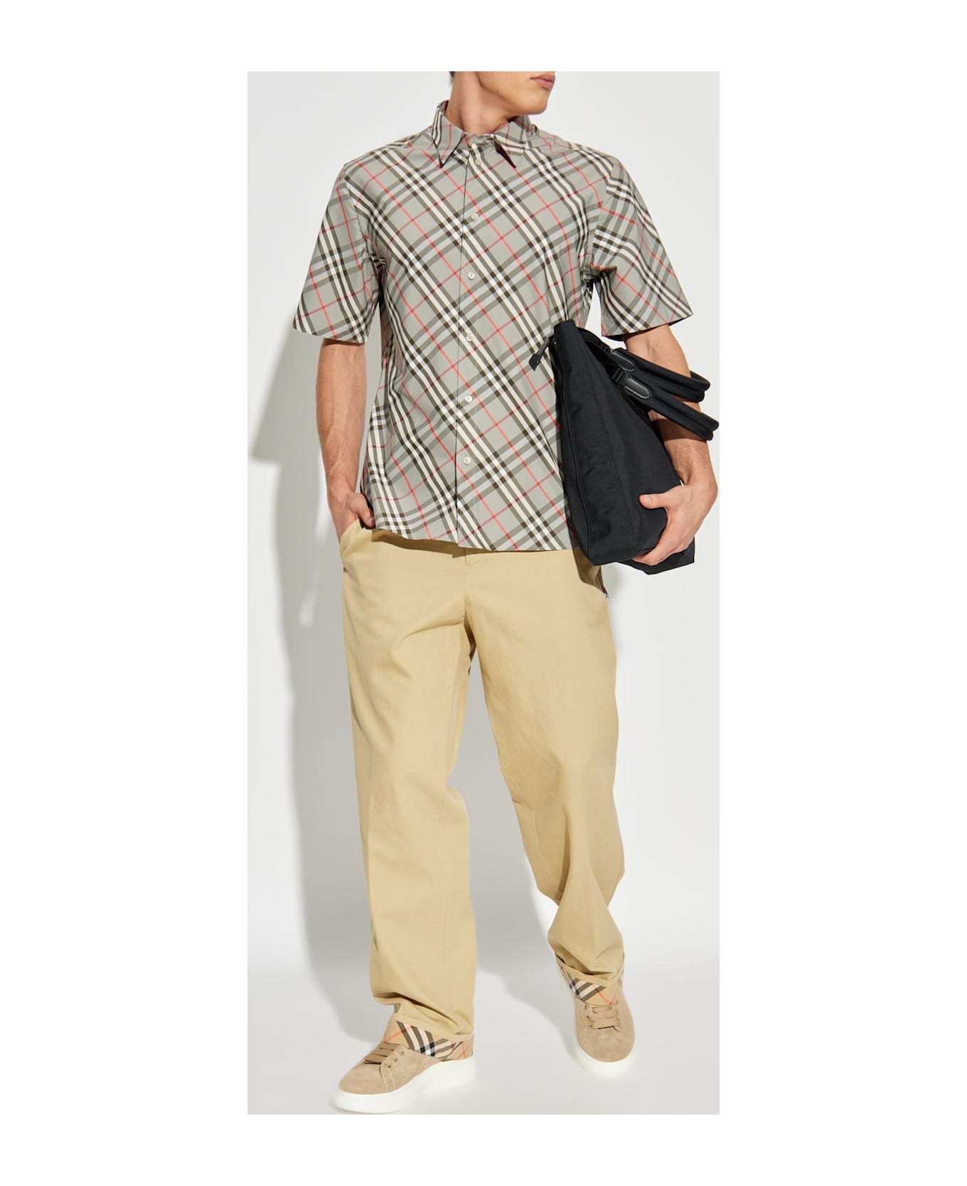 Burberry Plaid Pattern Shirt - GREY