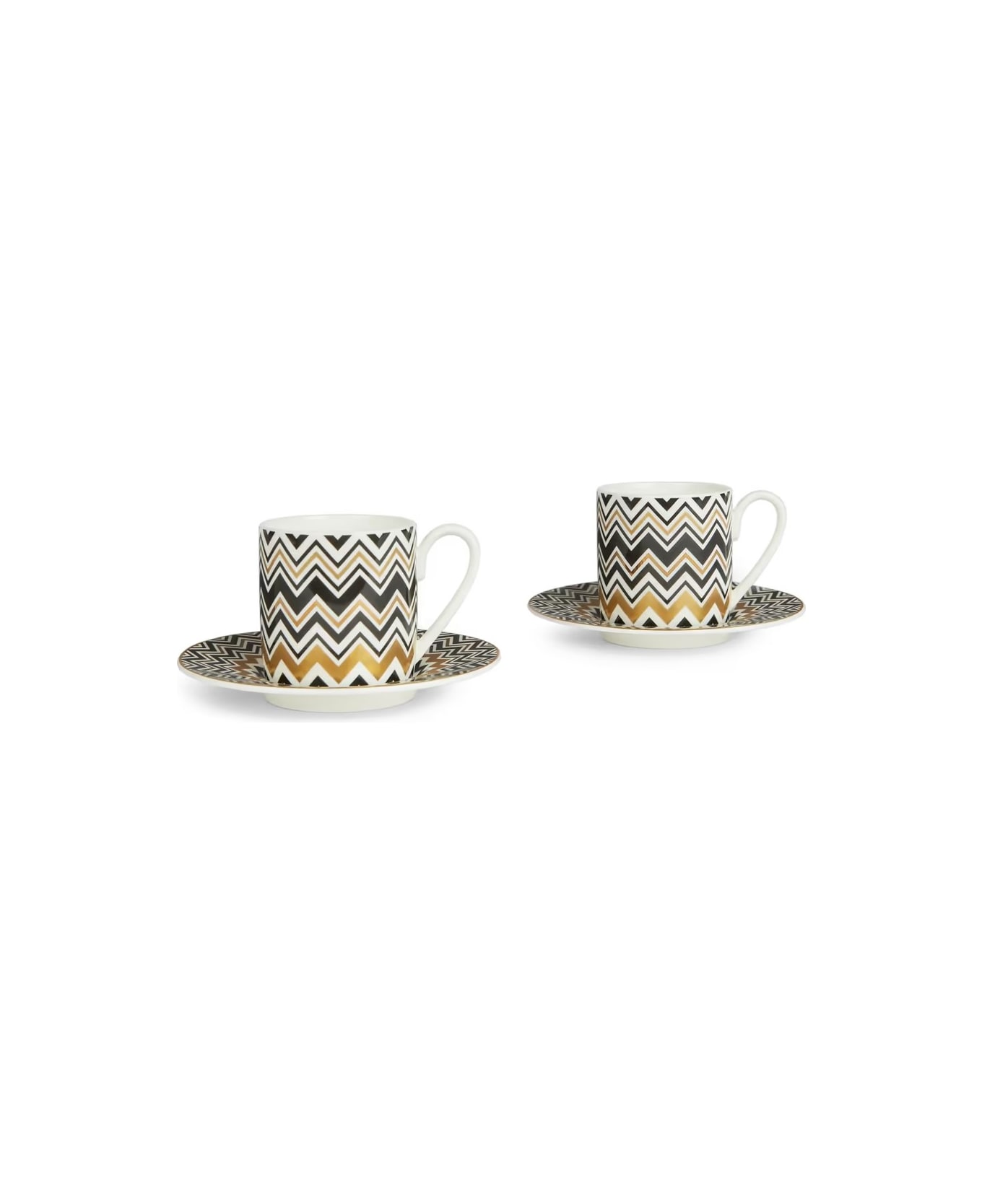 Missoni Set 2 Tazze Caffè - Oro e Nero