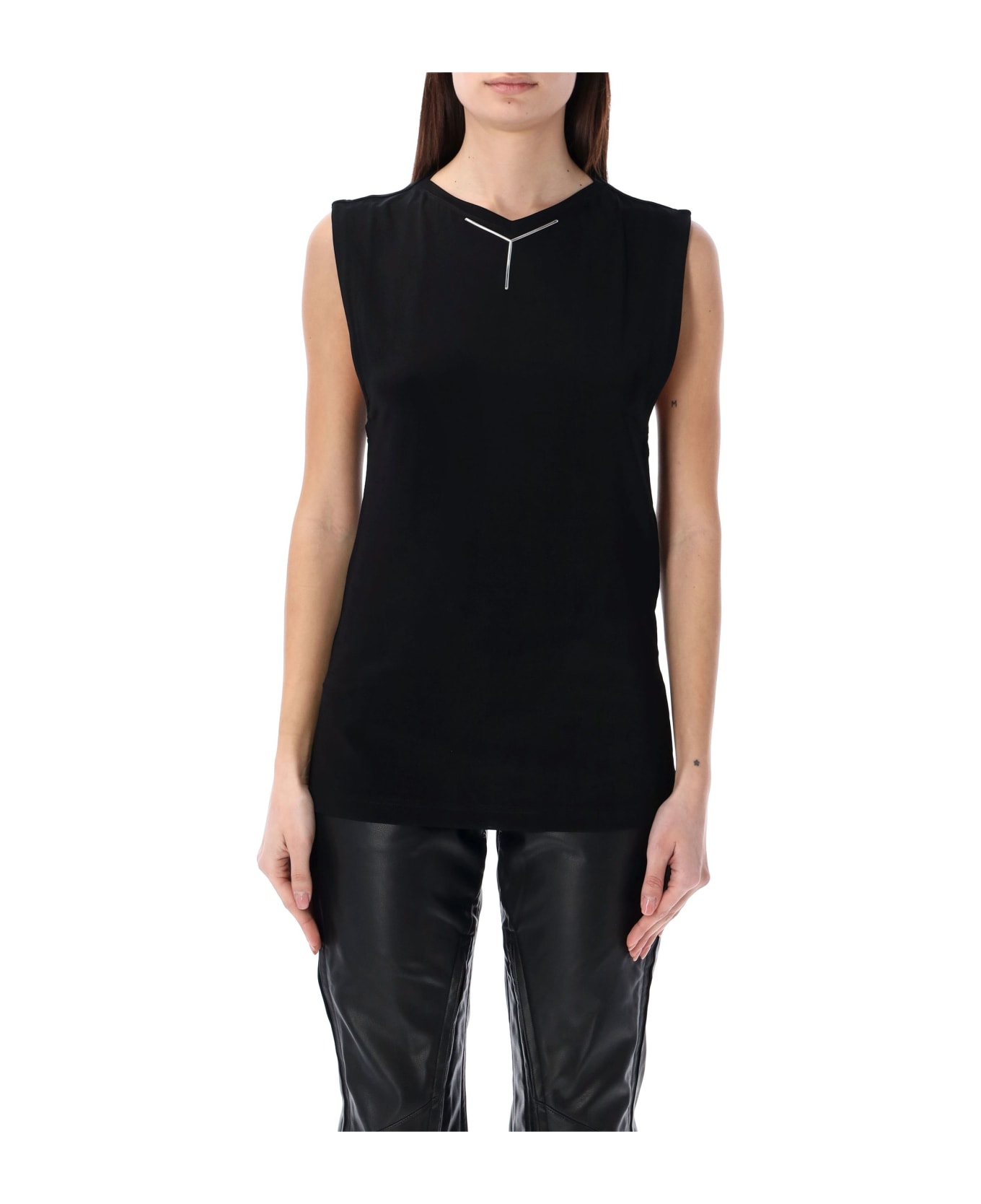 Y/Project T Chrome Tank Top - BLACK
