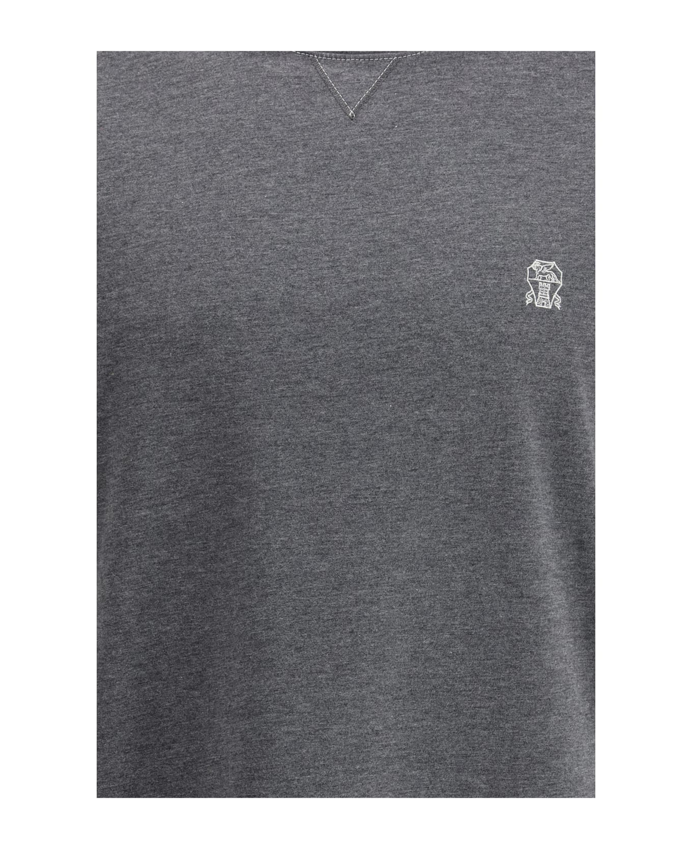 Brunello Cucinelli T-shirt In Cotton With A Logo