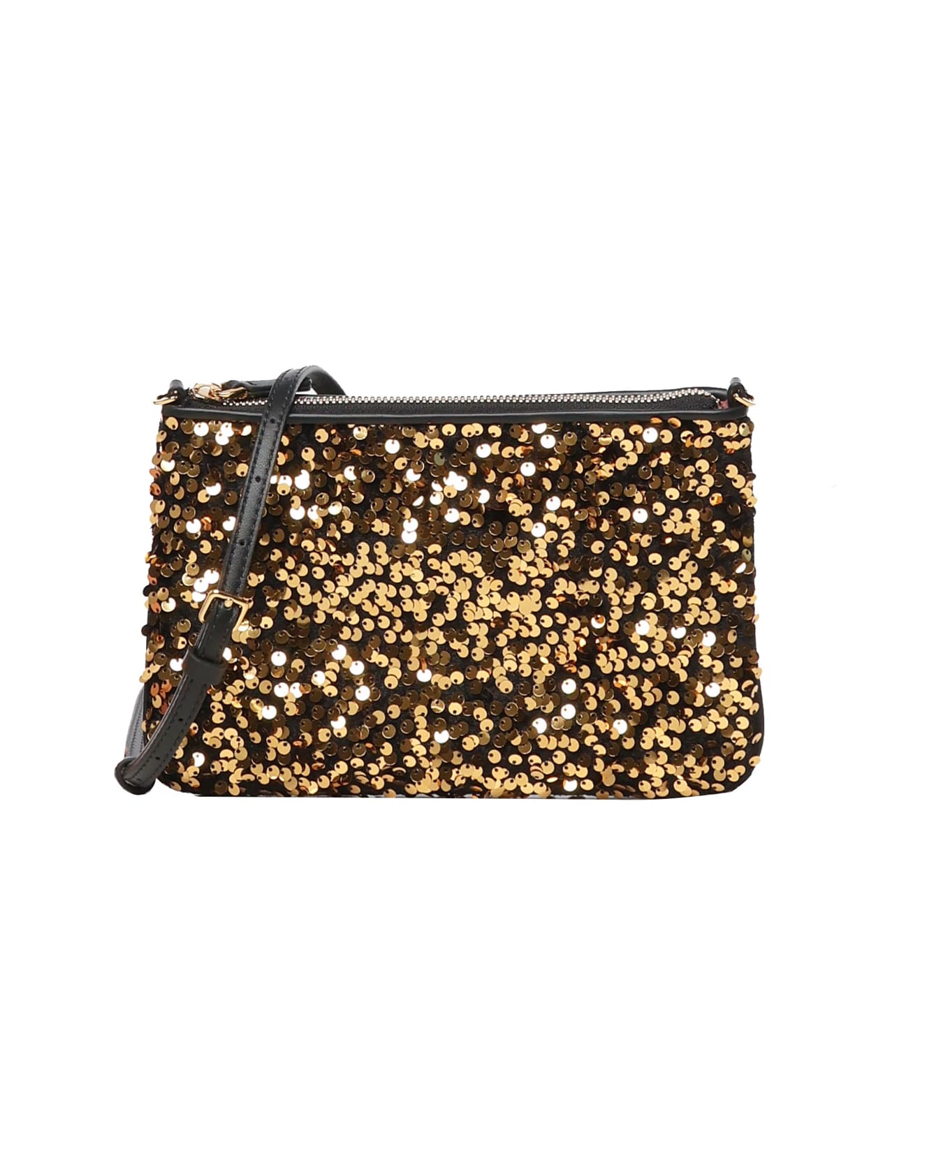 Coccinelle Best Crossbody Bag - GOLD, black