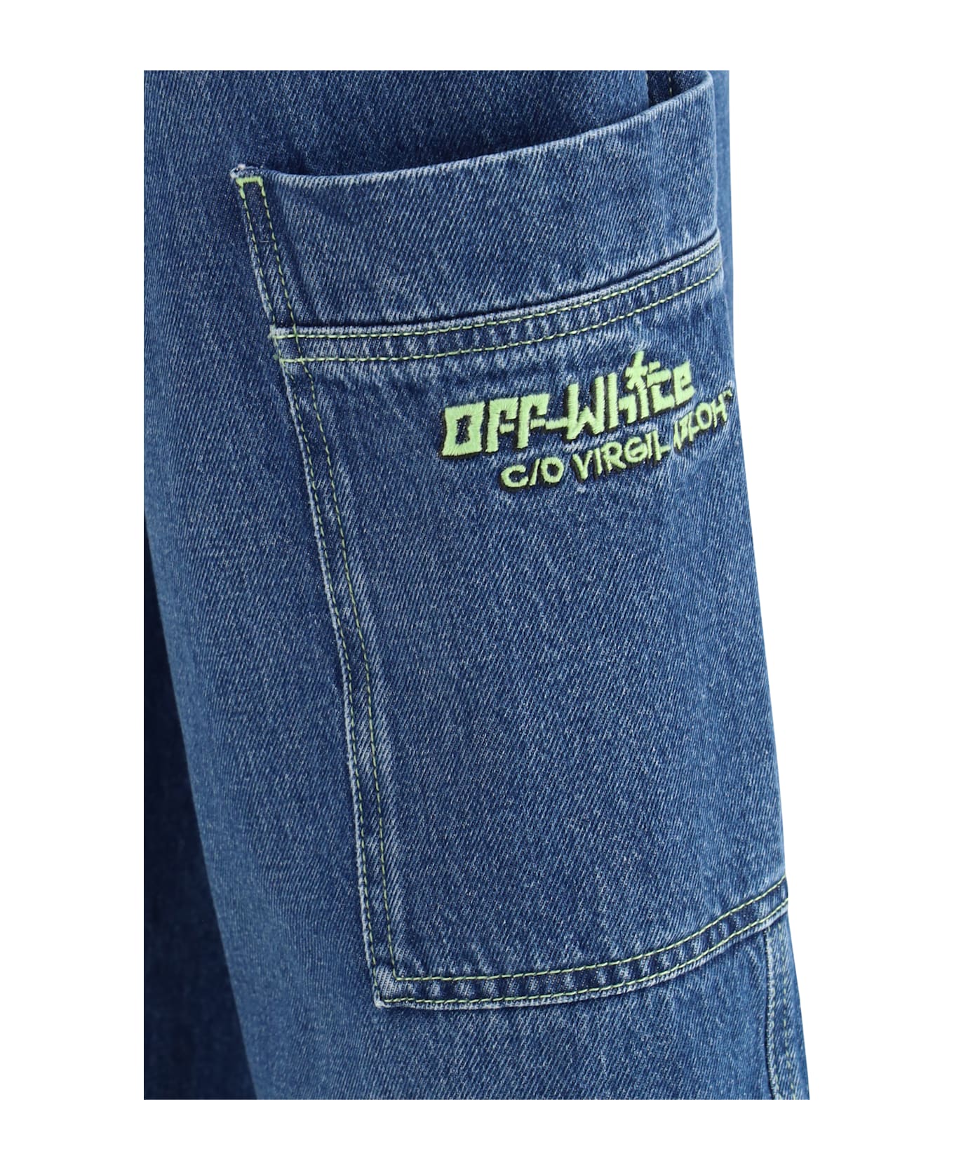 Off-White Cargo Jeans - Dusty Blue - L