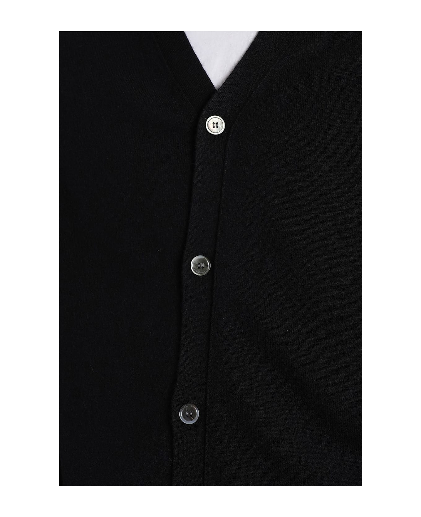 Comme des Garçons Shirt Cardigan In Black Wool - black