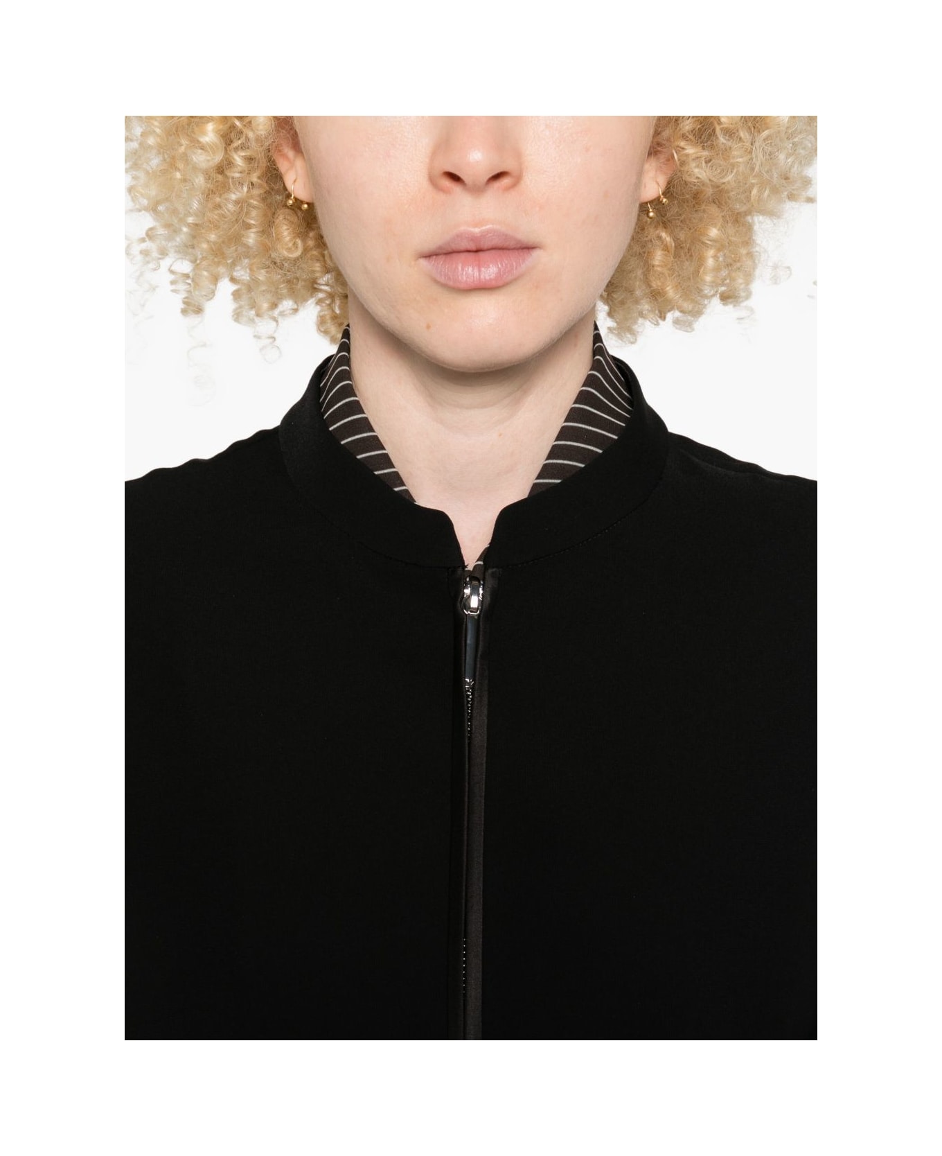 Emporio Armani Zipped Blouson Jacket - Black