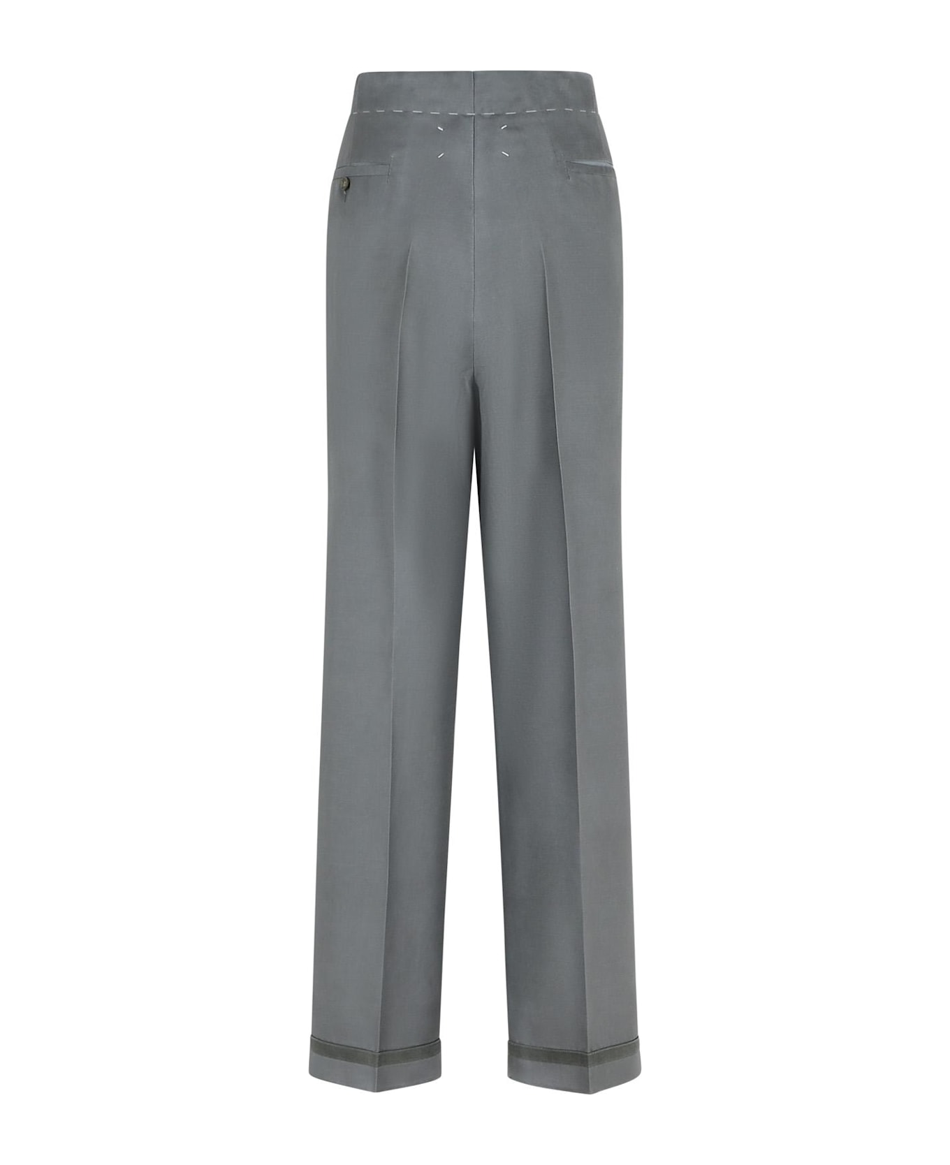 Maison Margiela Grey Mohair Blend Trousers - Grey