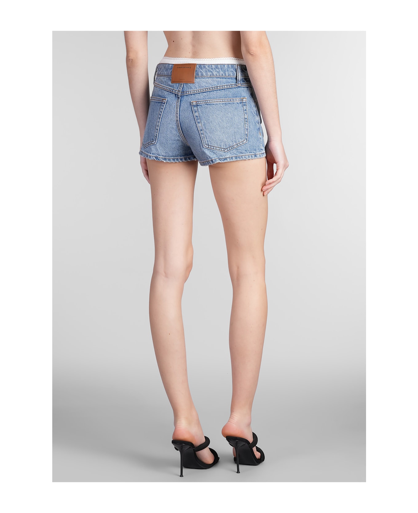 Alexander Wang Shorts In Blue Cotton - blue