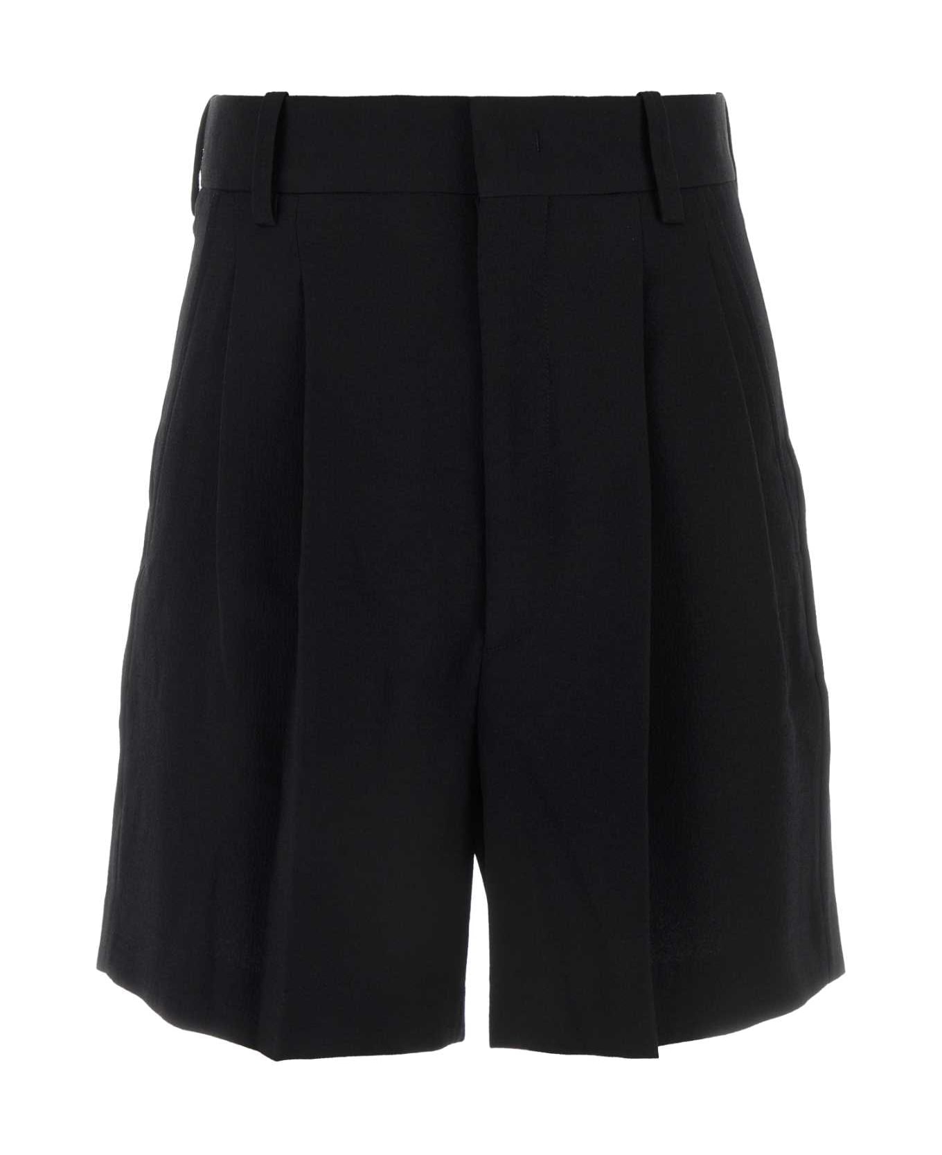 Isabel Marant Black Stretch Polyester Blend Elna Bermuda Shorts - BLACK