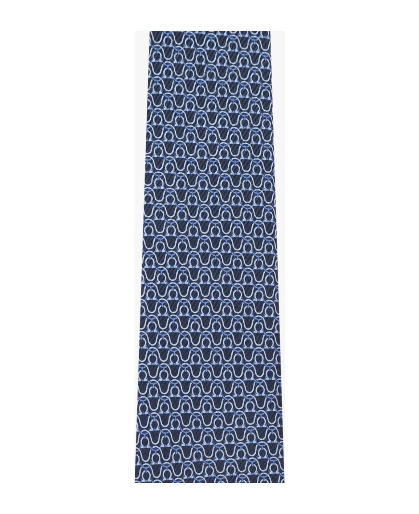 Ferragamo Silk Tie - Blue