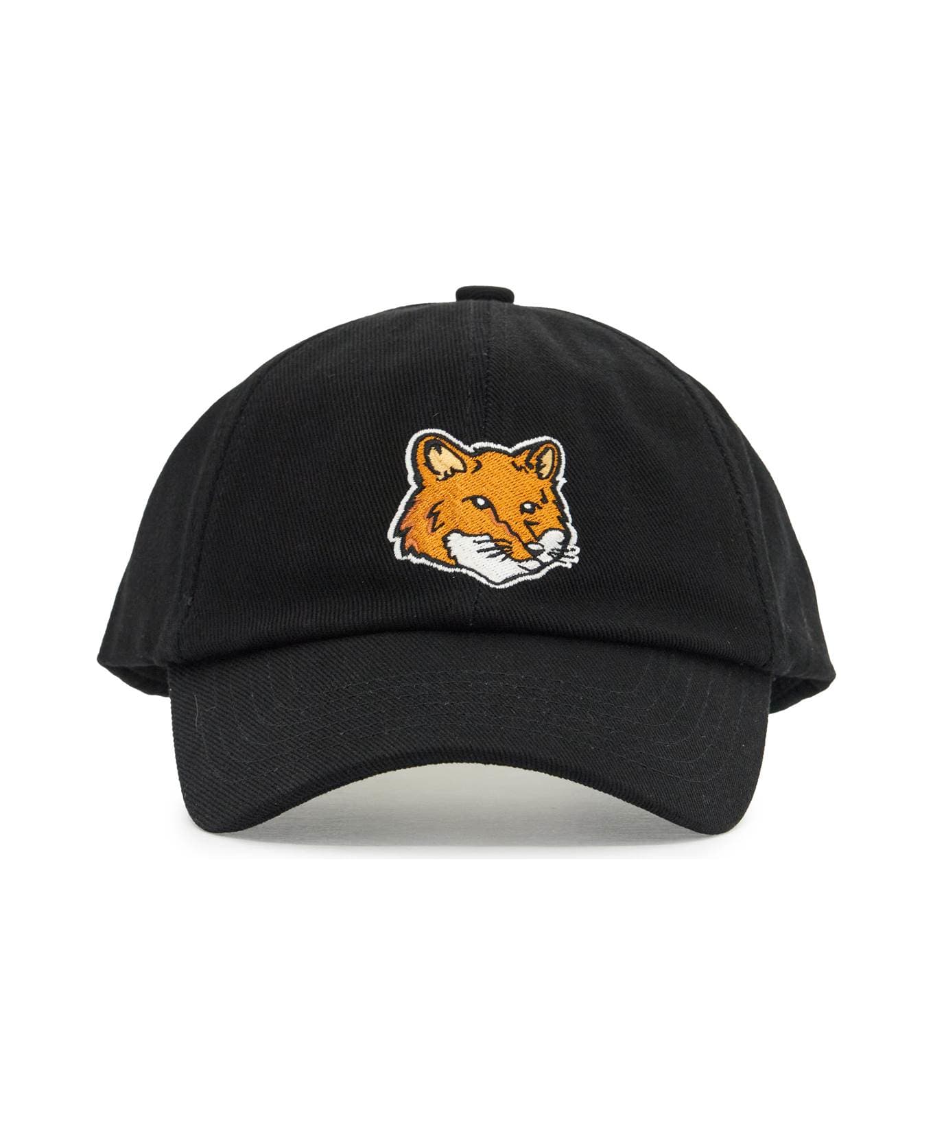 Maison Kitsuné Fox Head Baseball Cap - BLACK (Black)