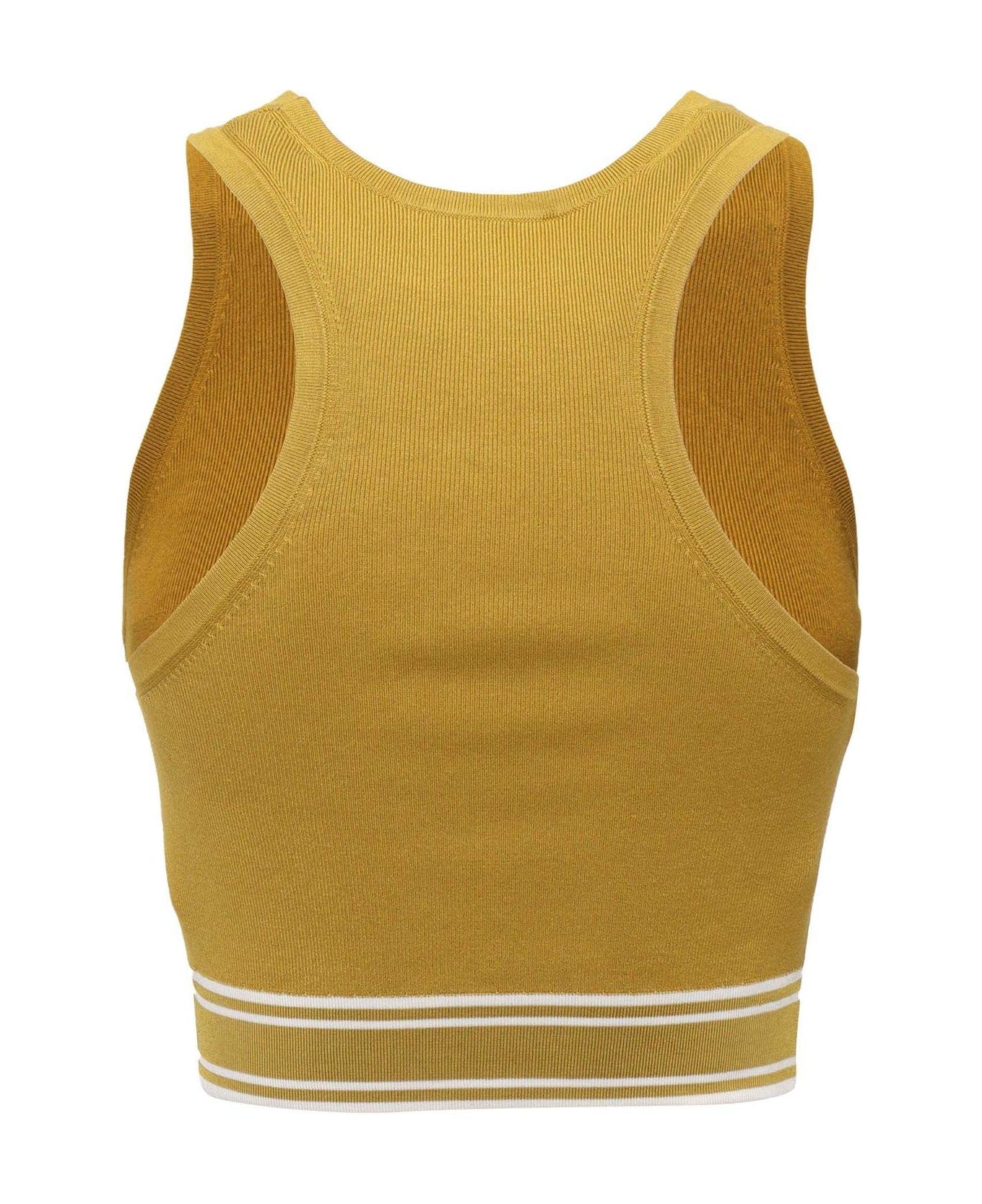 Elisabetta Franchi Yellow Tricot Top - YELLOW