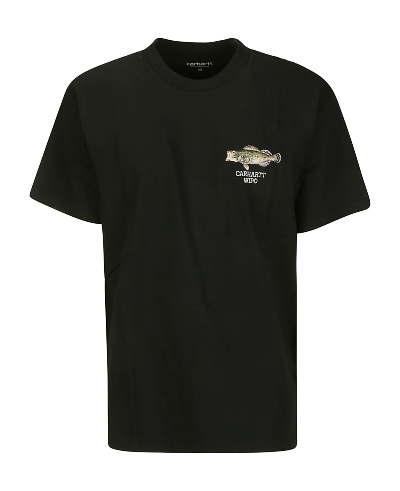 Carhartt S/s Fish T-shirt Organic Cotton Single Jersey - BLACK