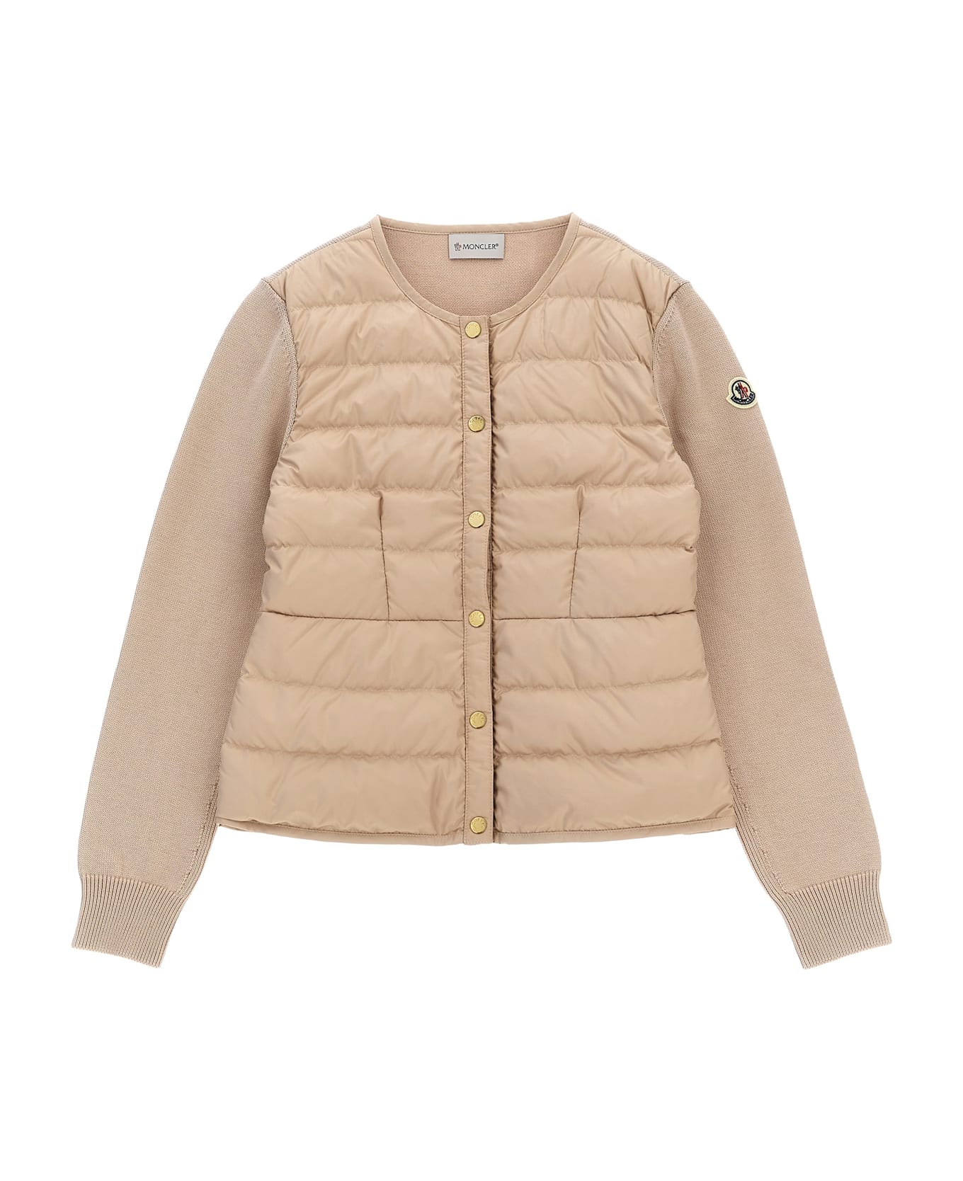 Moncler Two-material Cardigan - Pink