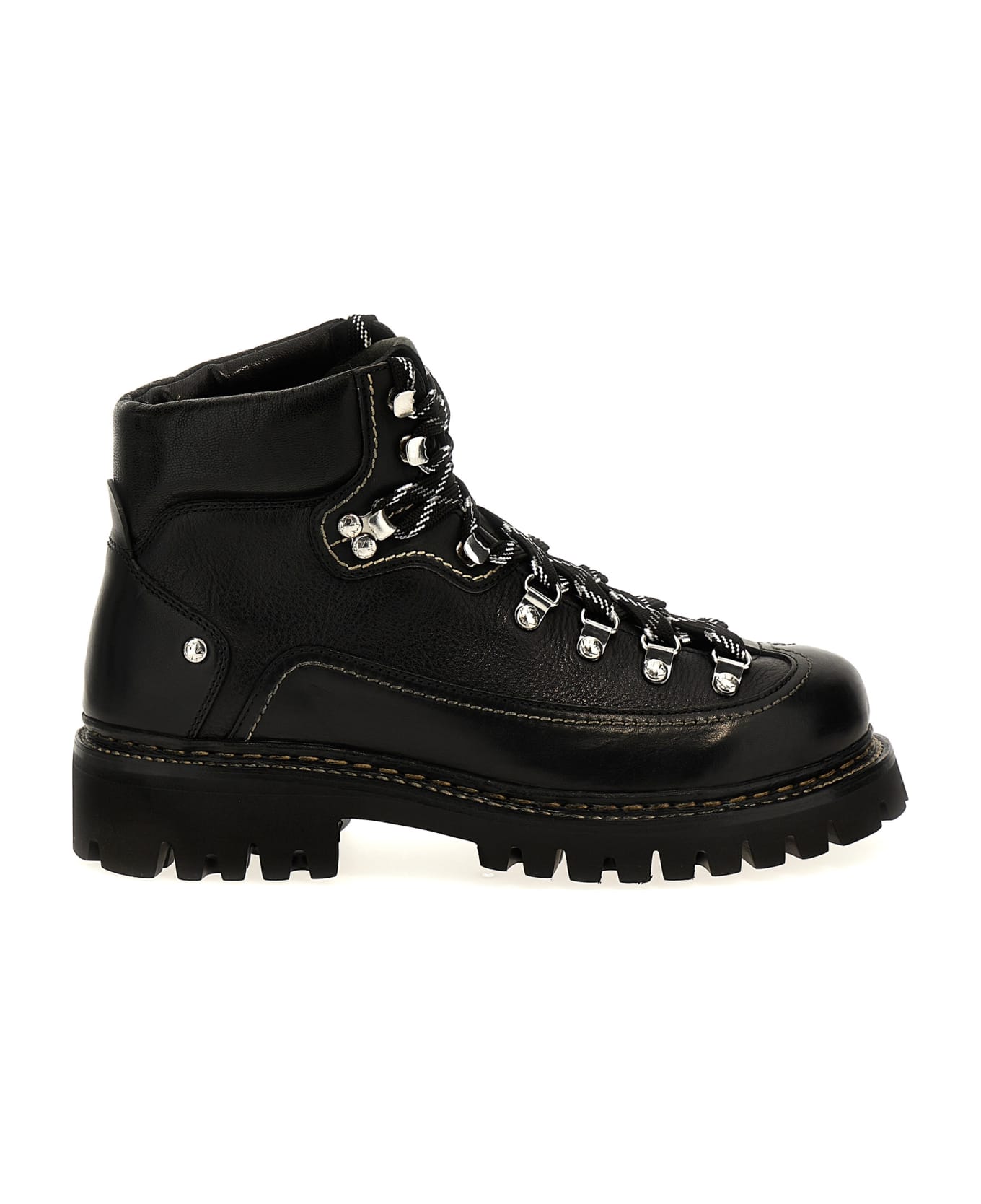 Dsquared2 Canadian Lace-up Leather Ankle Boots - black ブーツ