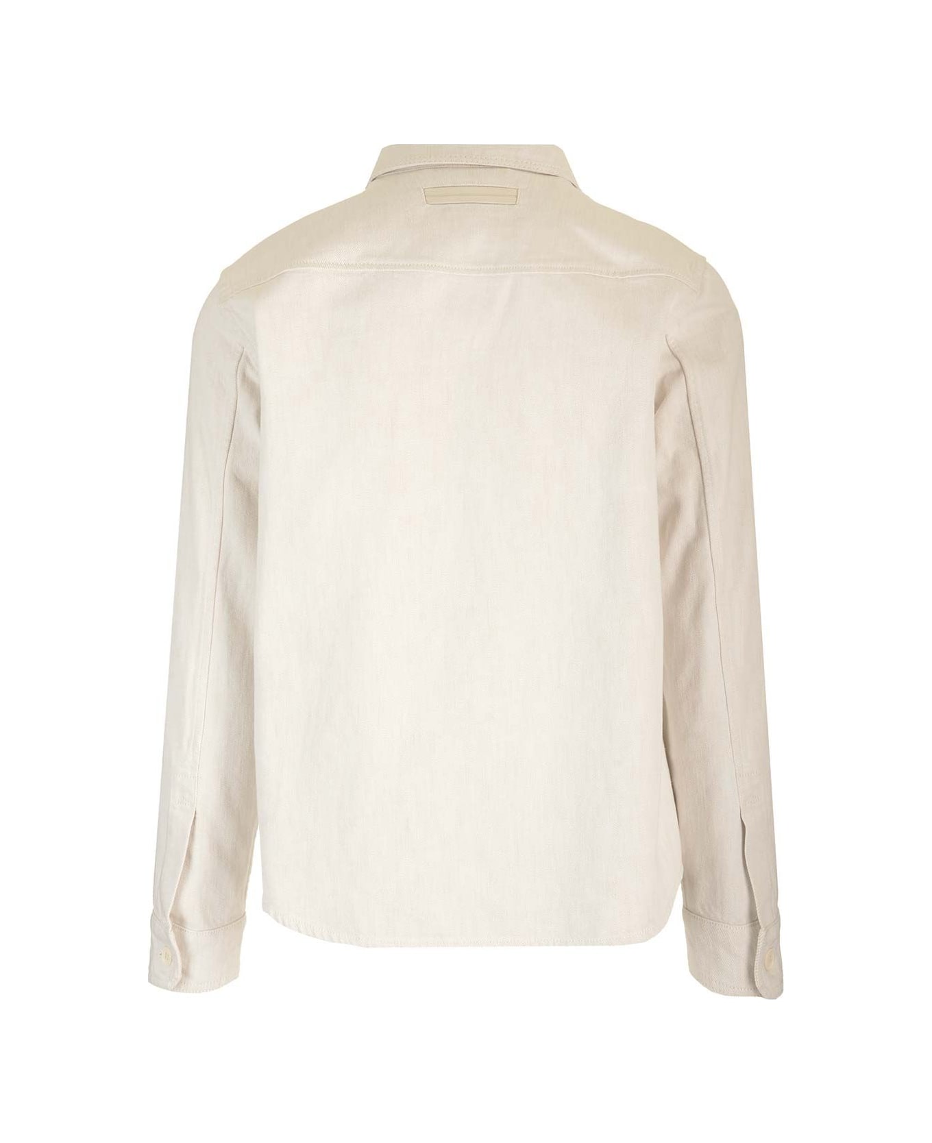 Zegna Cotton Overshirt - White