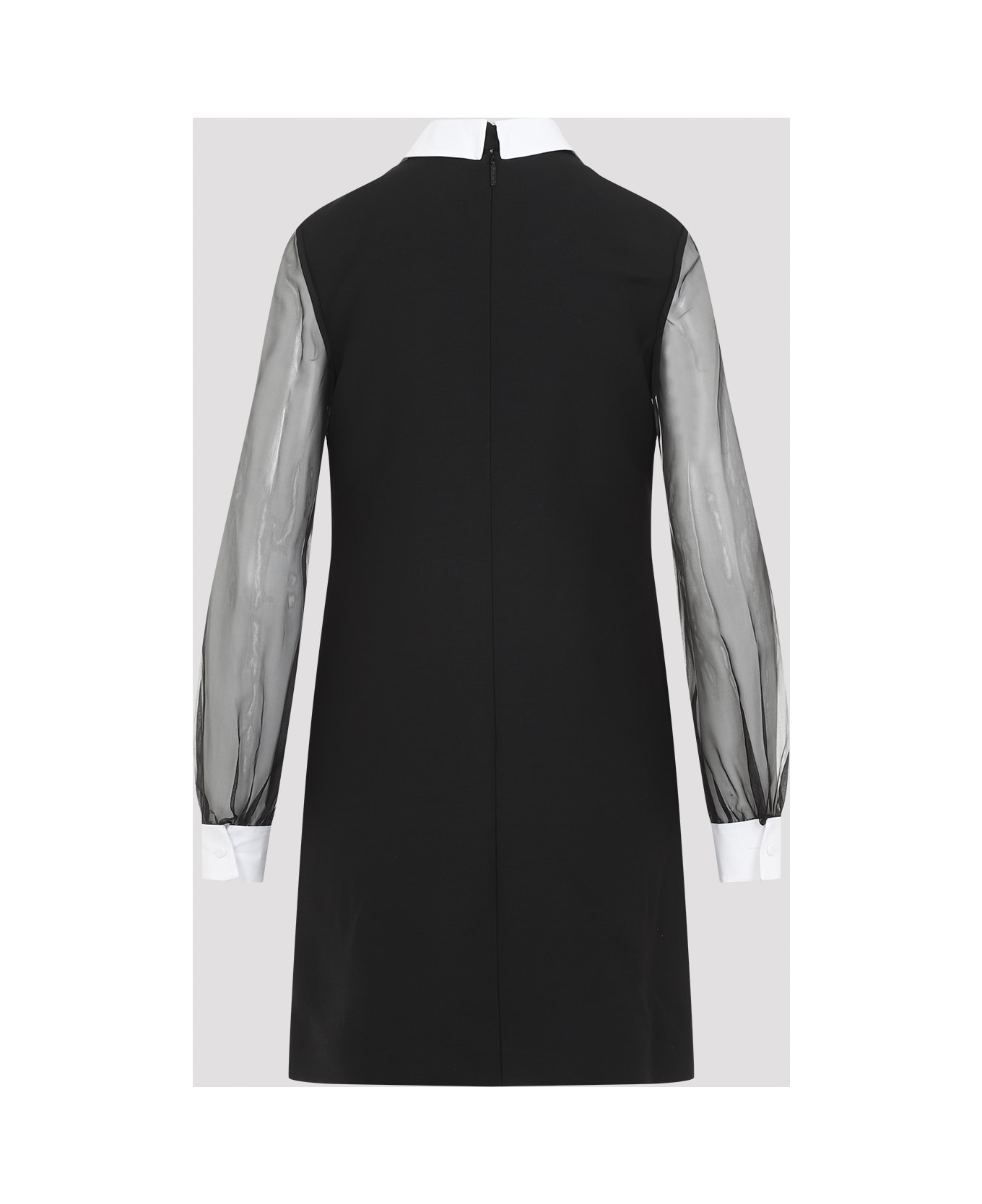 Valentino Virgin Wool Mini Dress - Ni Nero Bianco