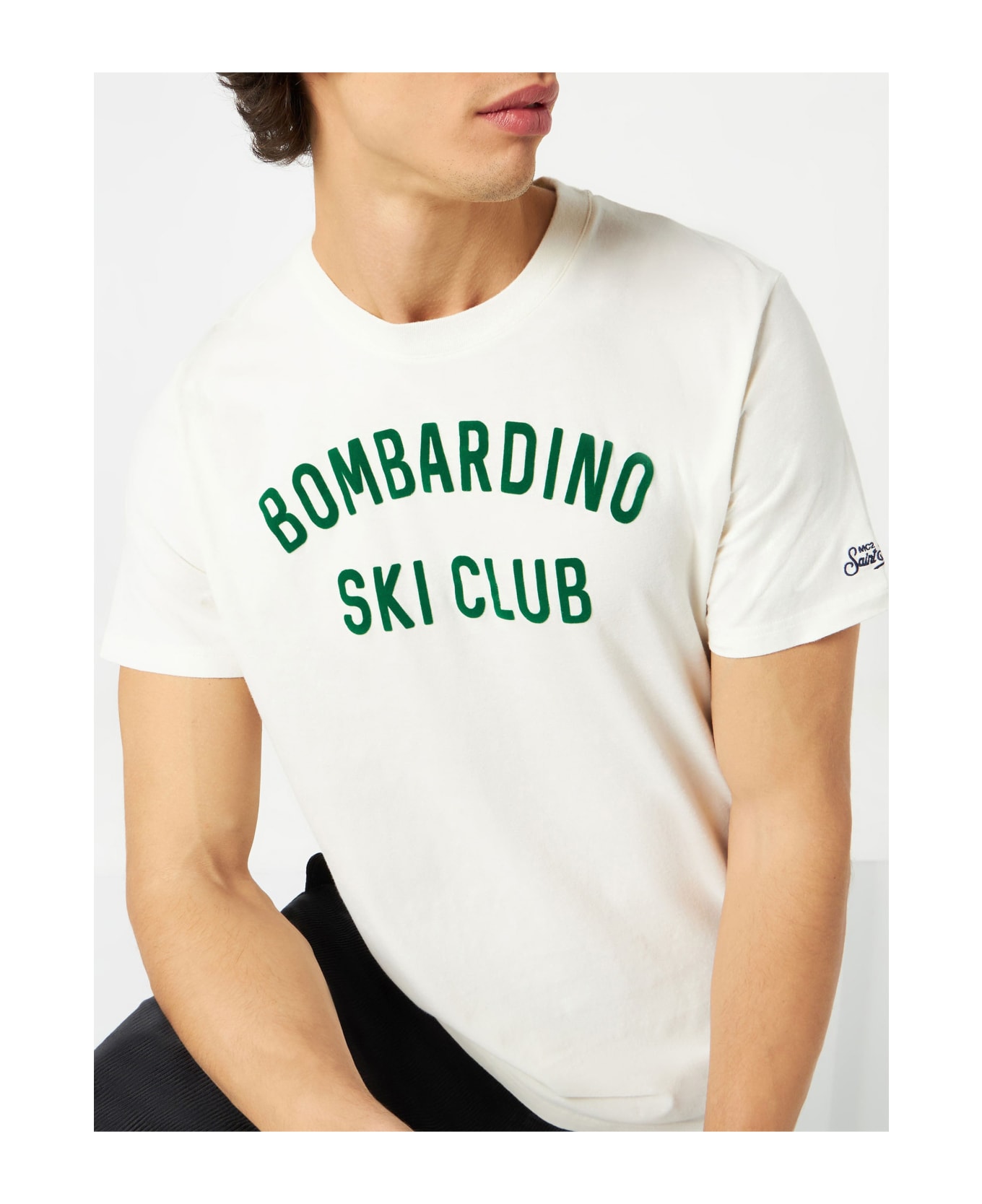 MC2 Saint Barth Bombardino Ski Club Print Man T-shirt - WHITE