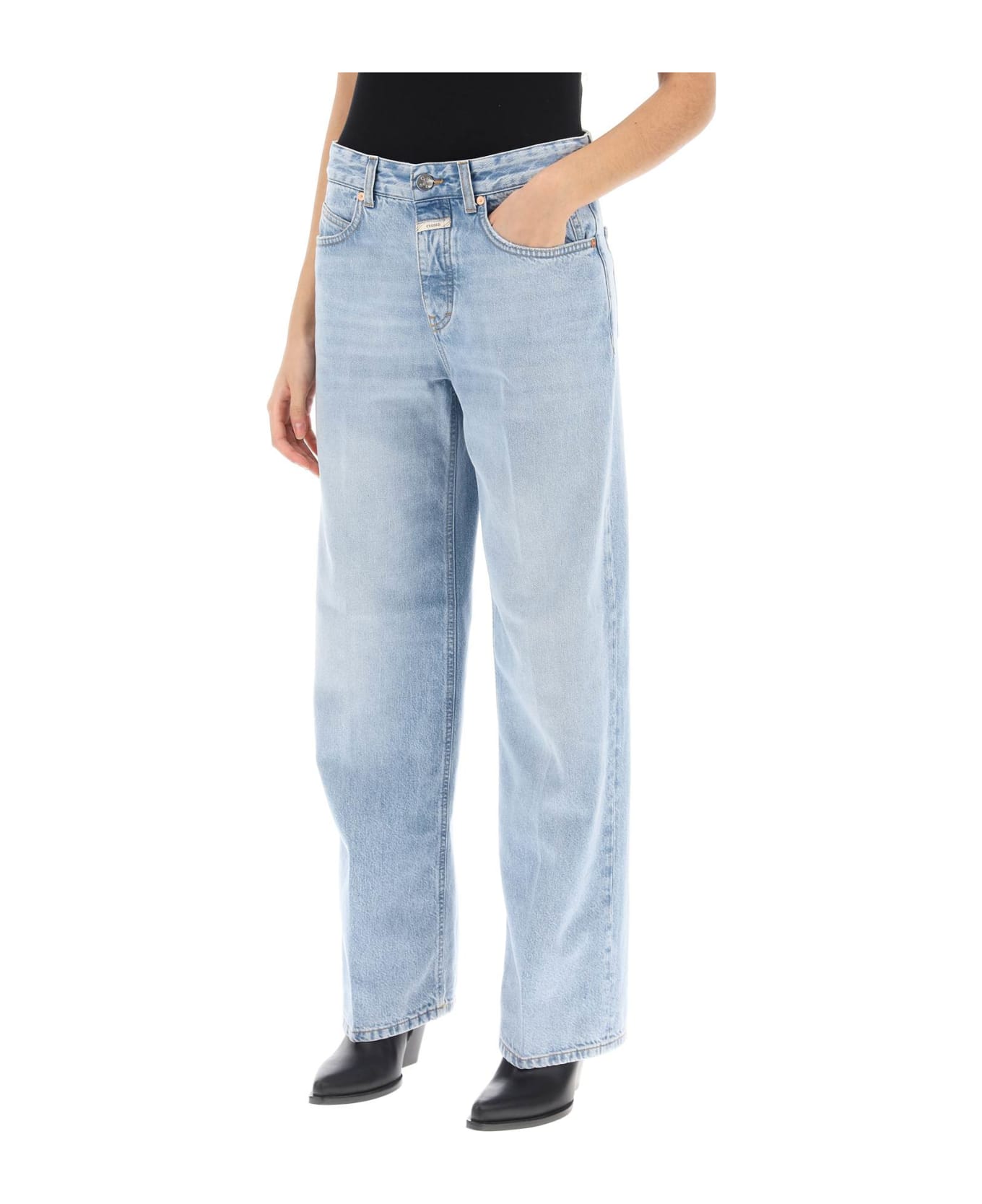 Closed Loose Jeans With Tapered Cut - LIGHT BLUE (Light blue)