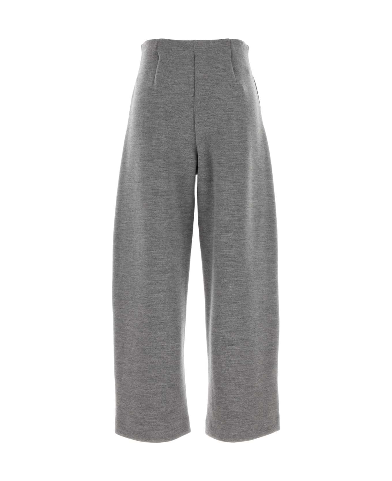 Max Mara Grey Wool Blend Ebrien Pant - GRIGIO CHIARO